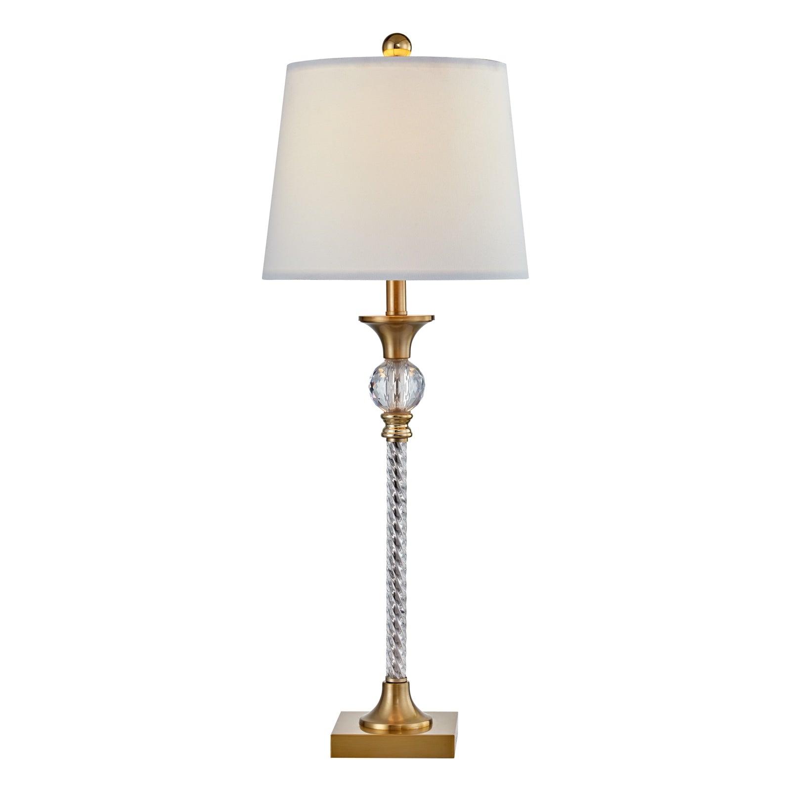 29.5'' Metal Gold/Clear Buffet Lamp