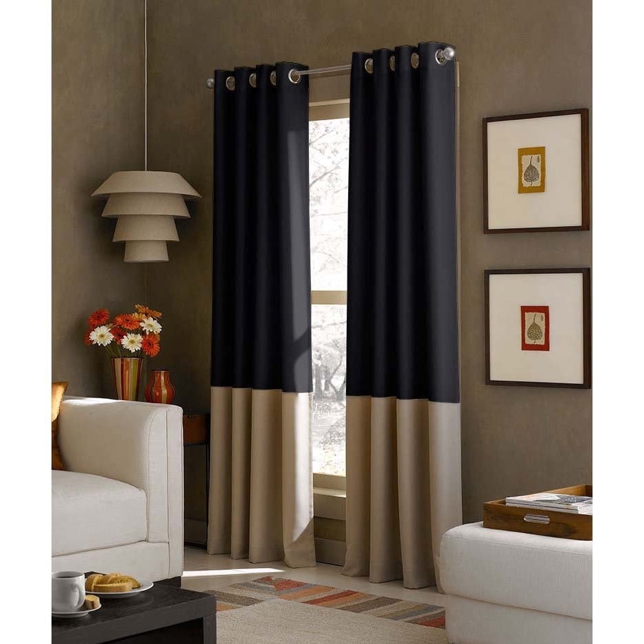 Kendall Color Block Grommet Curtain Panel