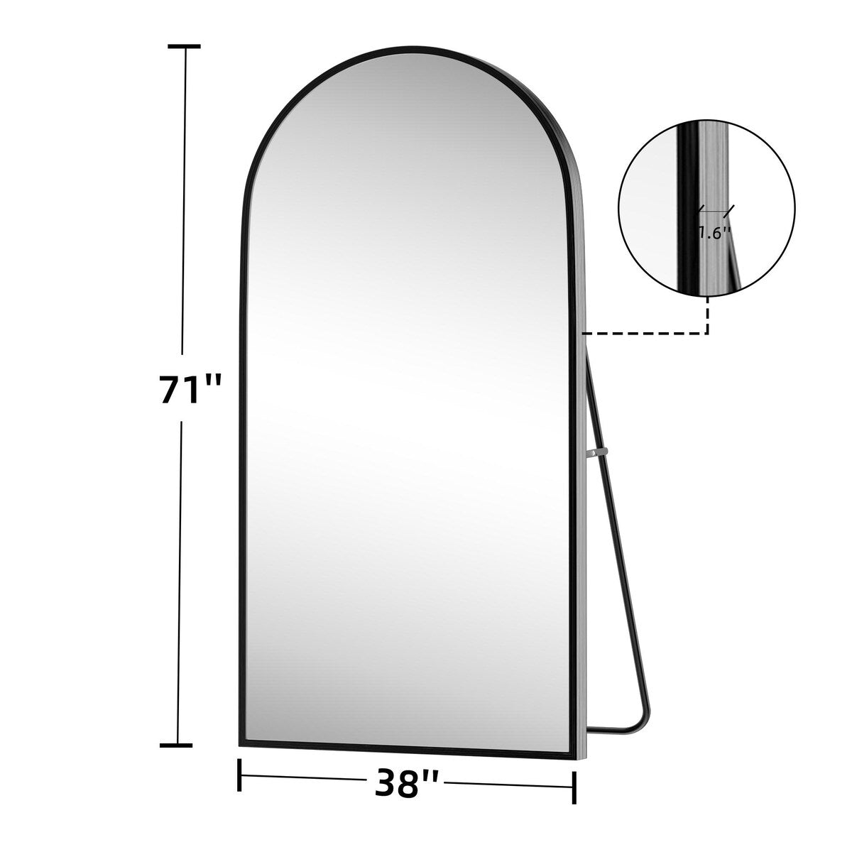 Arched Mirror Modern Full-length Mirror Floor Mirror - 71*38