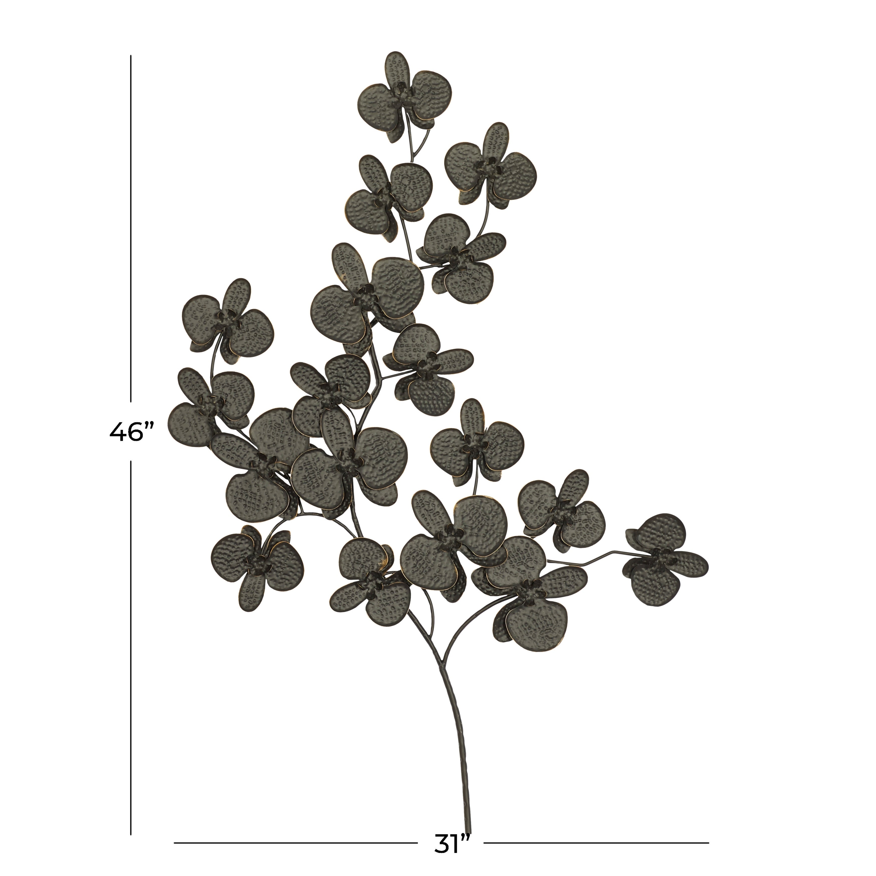 Black Iron Contemporary Wall Decor 46 x 31 x 3