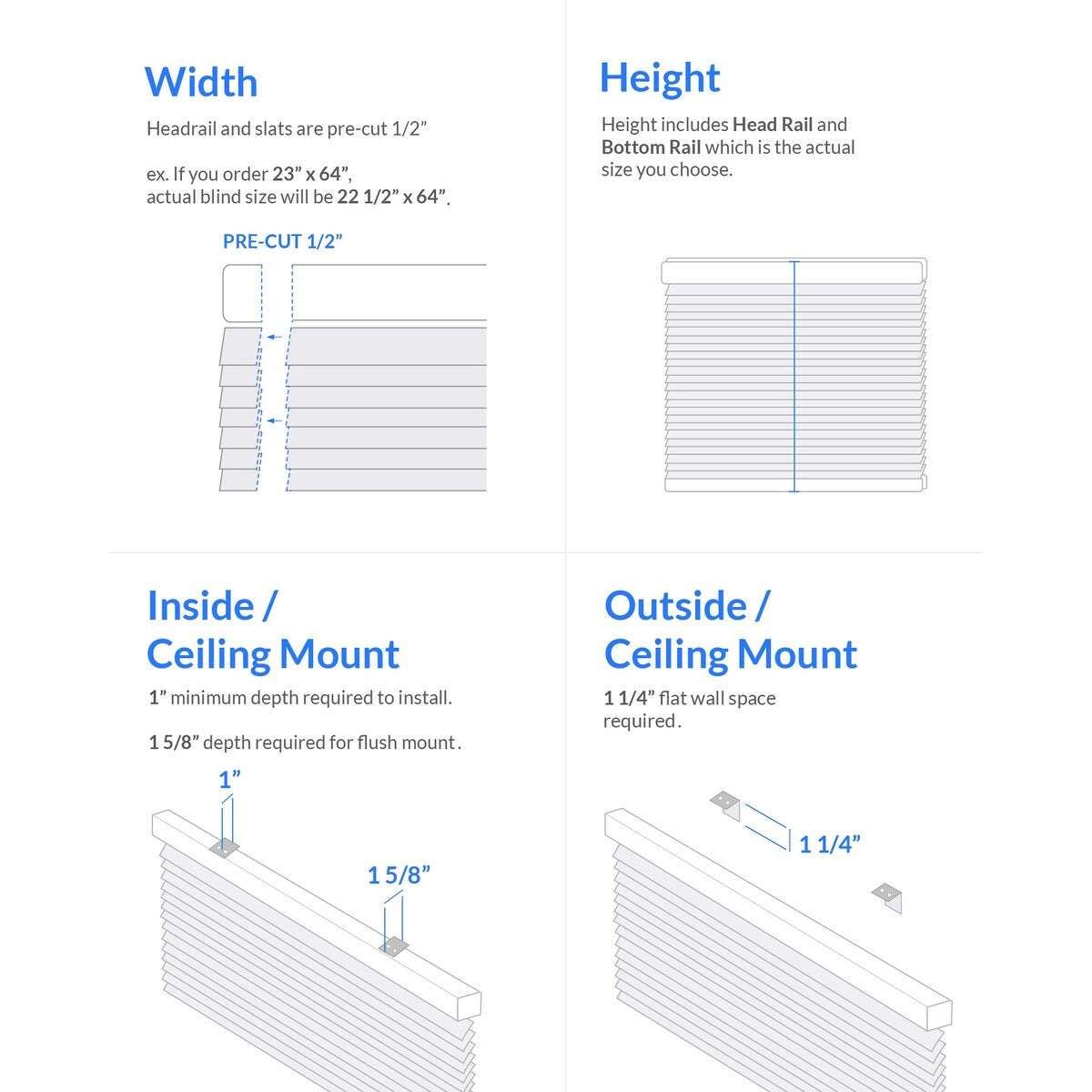 CHICOLOGY Cordless 1-Inch Vinyl Mini Blinds, Room Darkening