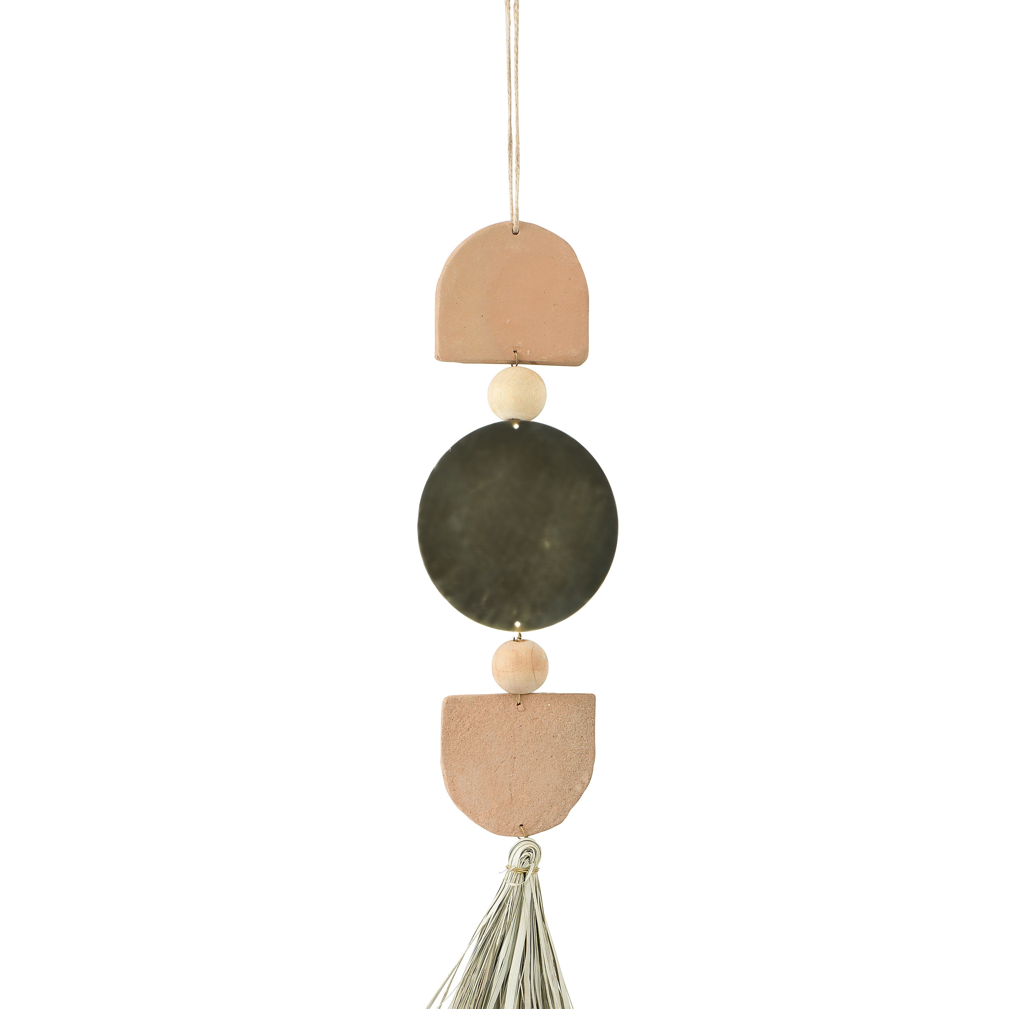 Metal & Terracotta Hanging Ornament