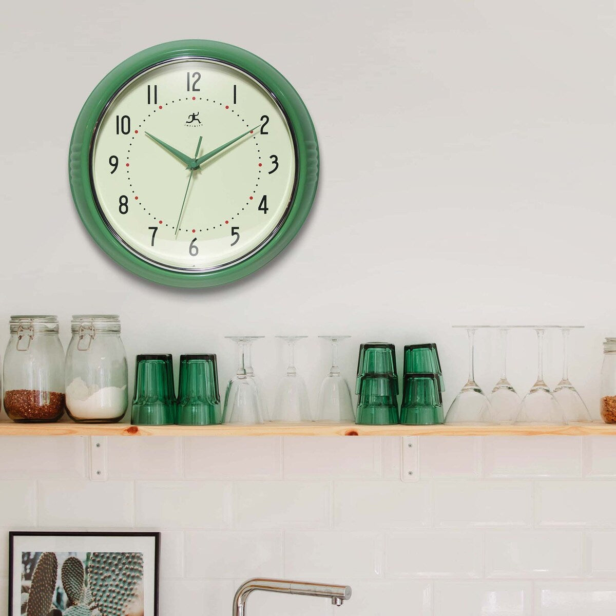 Round Retro Kitchen Wall Clock by Infinity Instruments