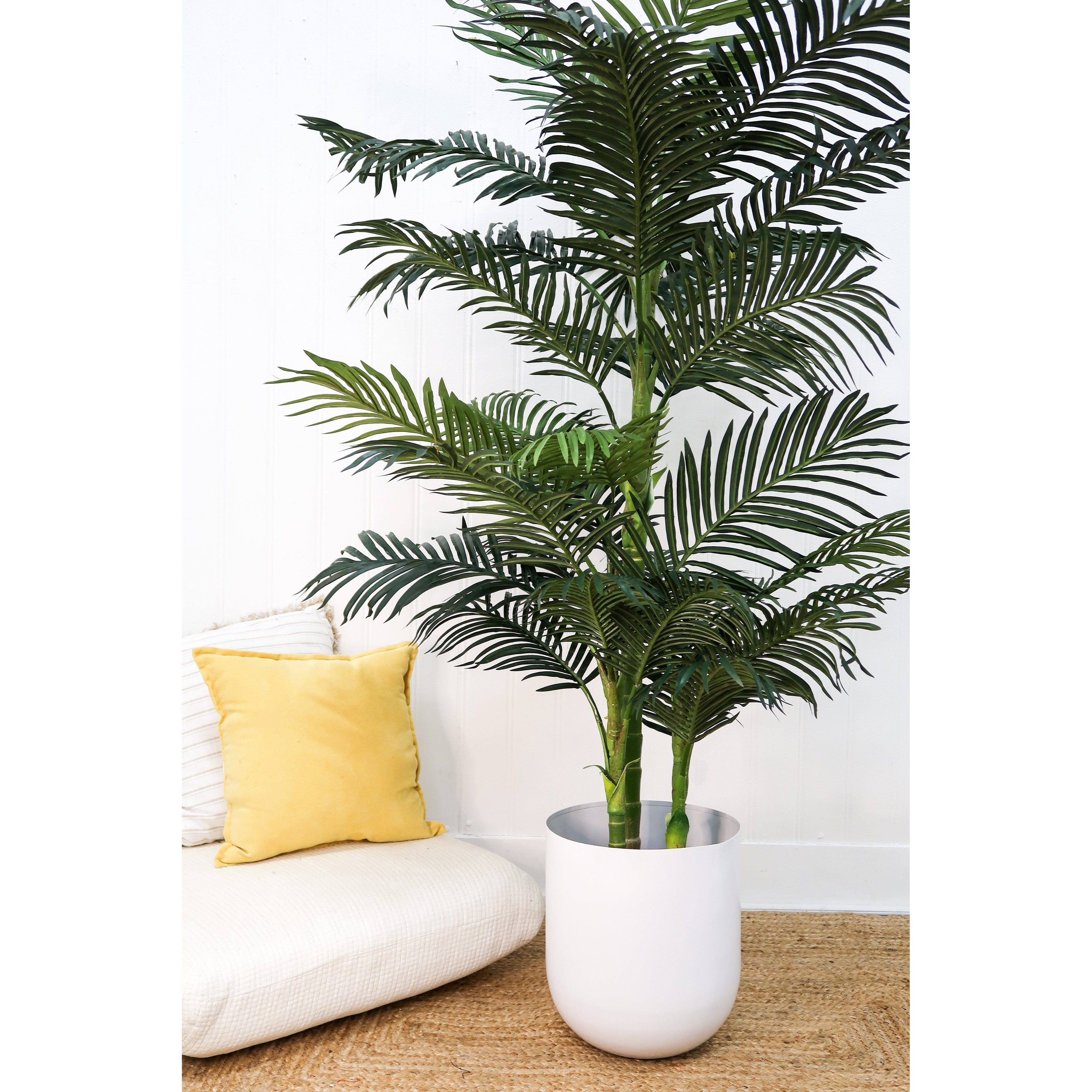 Nearly Natural 6.5' Golden Cane Artificial Palm Tree