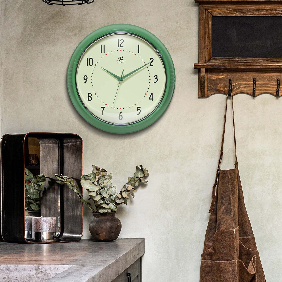 Round Retro Kitchen Wall Clock by Infinity Instruments