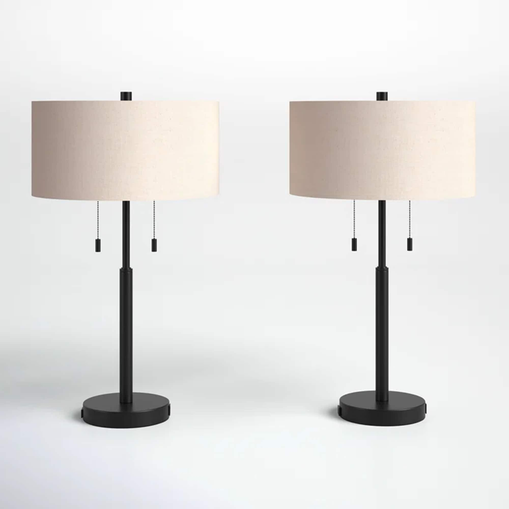 CO-Z 24 Modern Table Lamps with USB Port and AC Outlet, Set of 2 - Set of 2