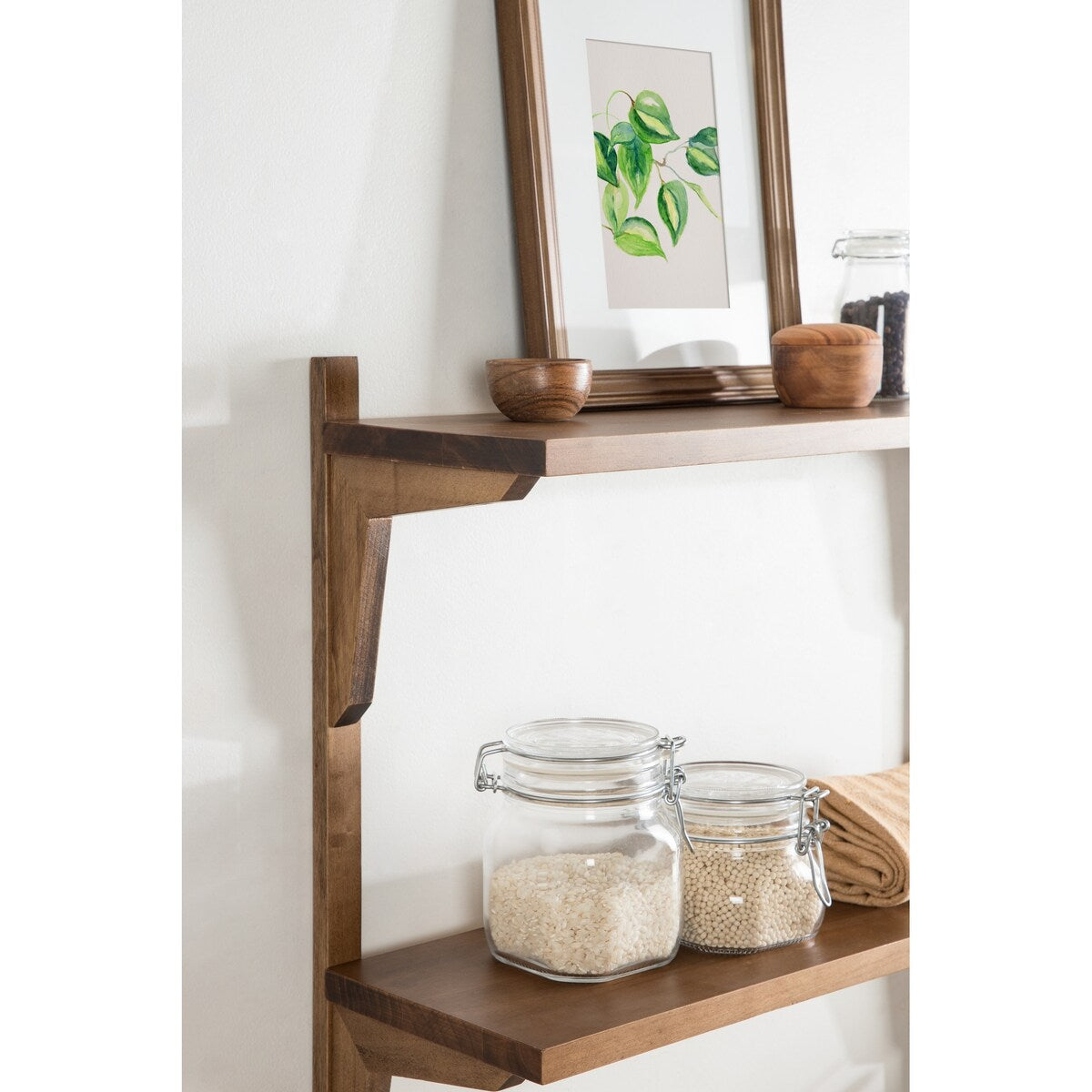 Kate and Laurel Meridien Mid-Century Wall Shelves - 24x8x24