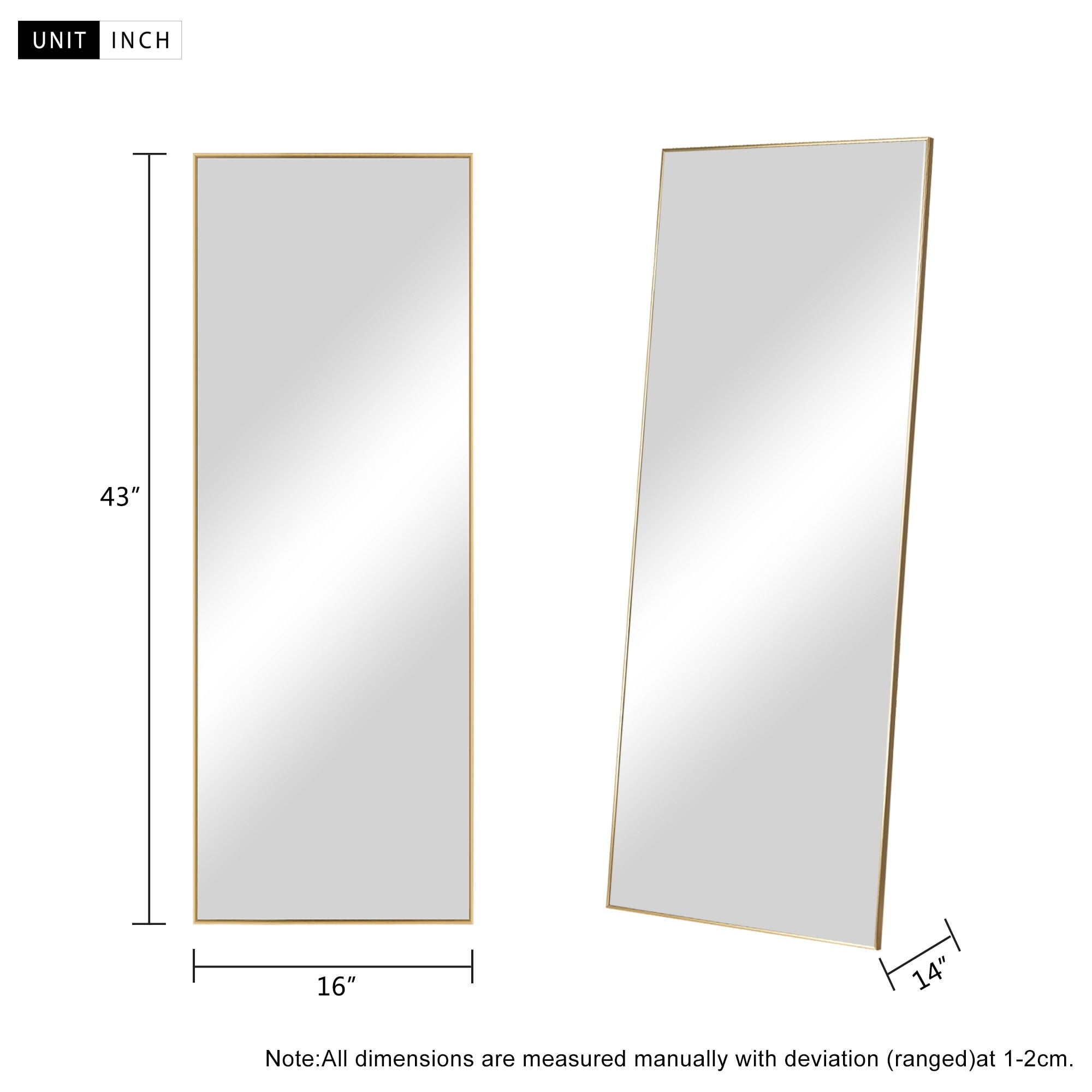 Aluminum Alloy Full Length Floor Mirror