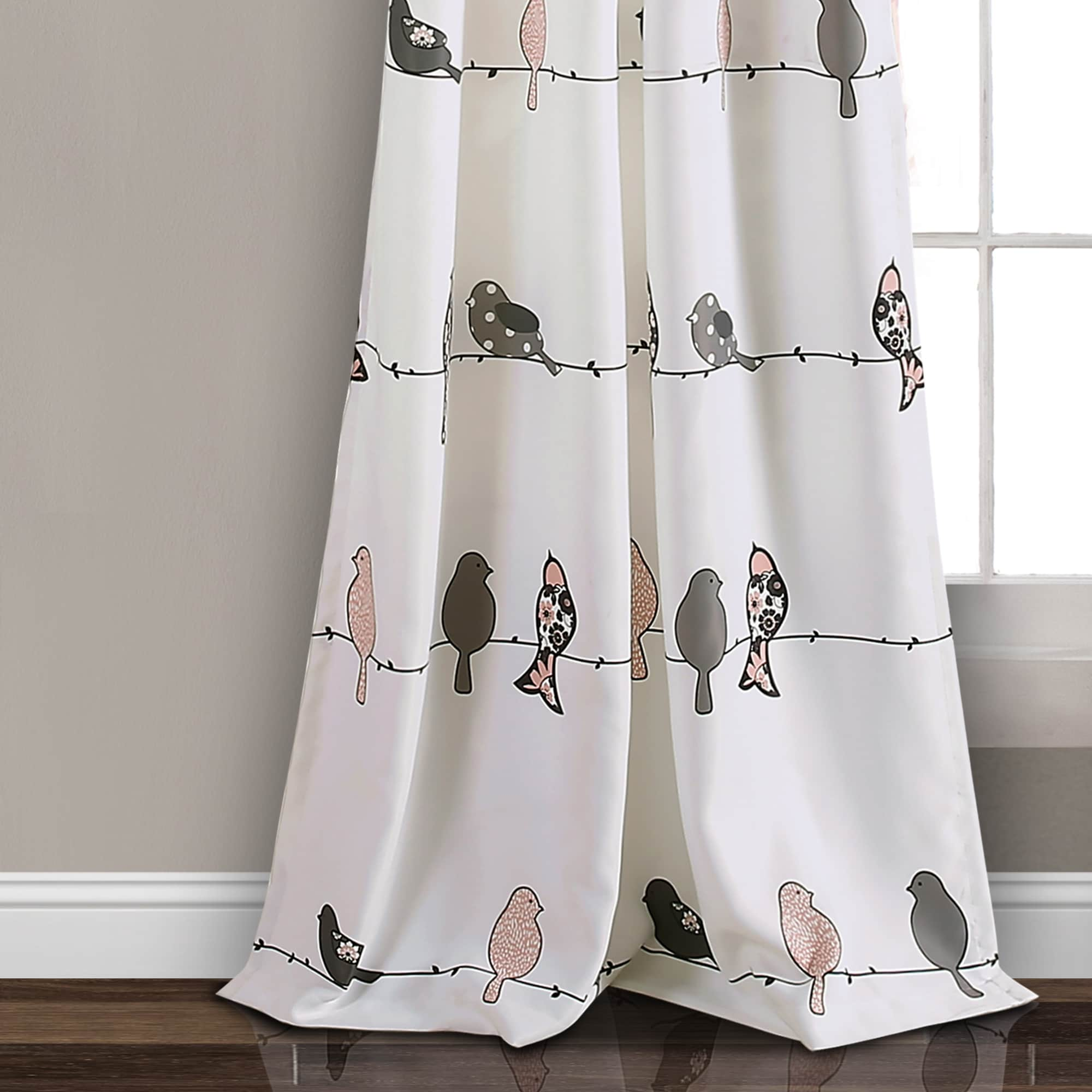 Lush Decor Rowley Birds Room Darkening Curtain Panel Pair