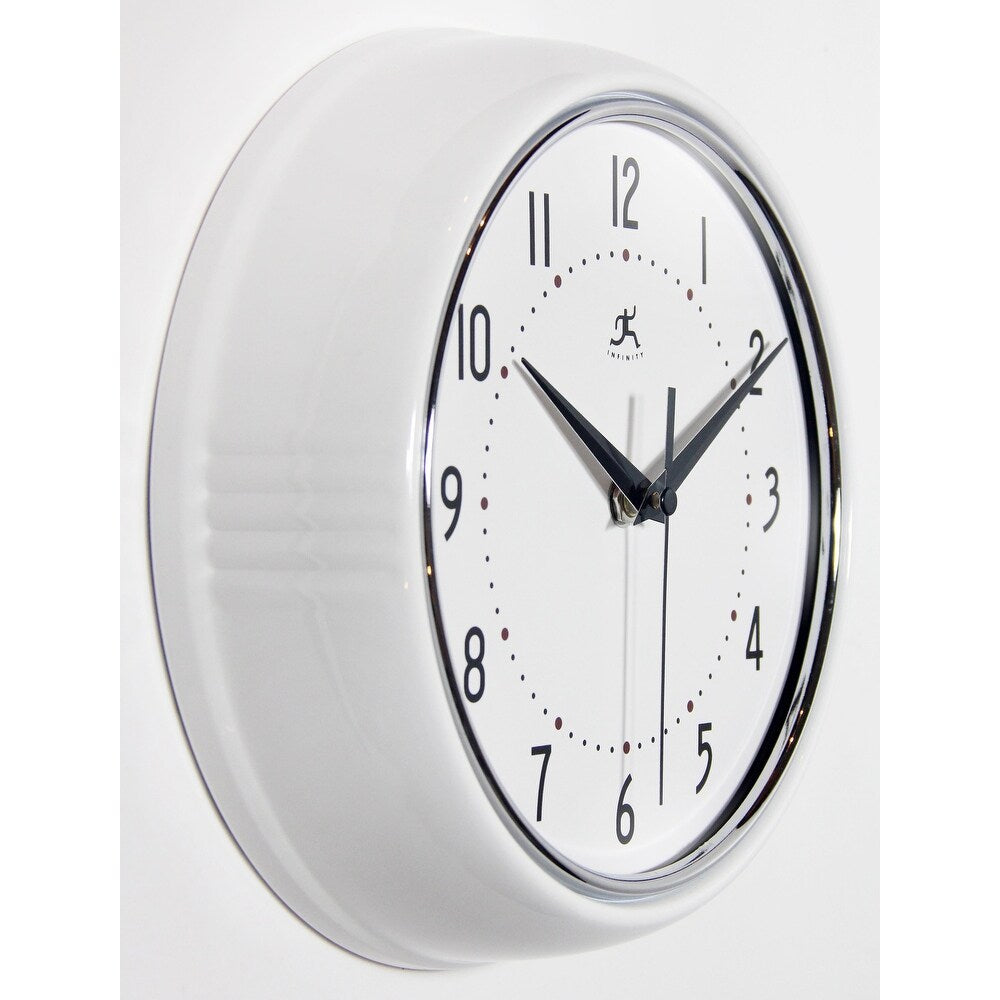 Round Retro Kitchen Wall Clock by Infinity Instruments