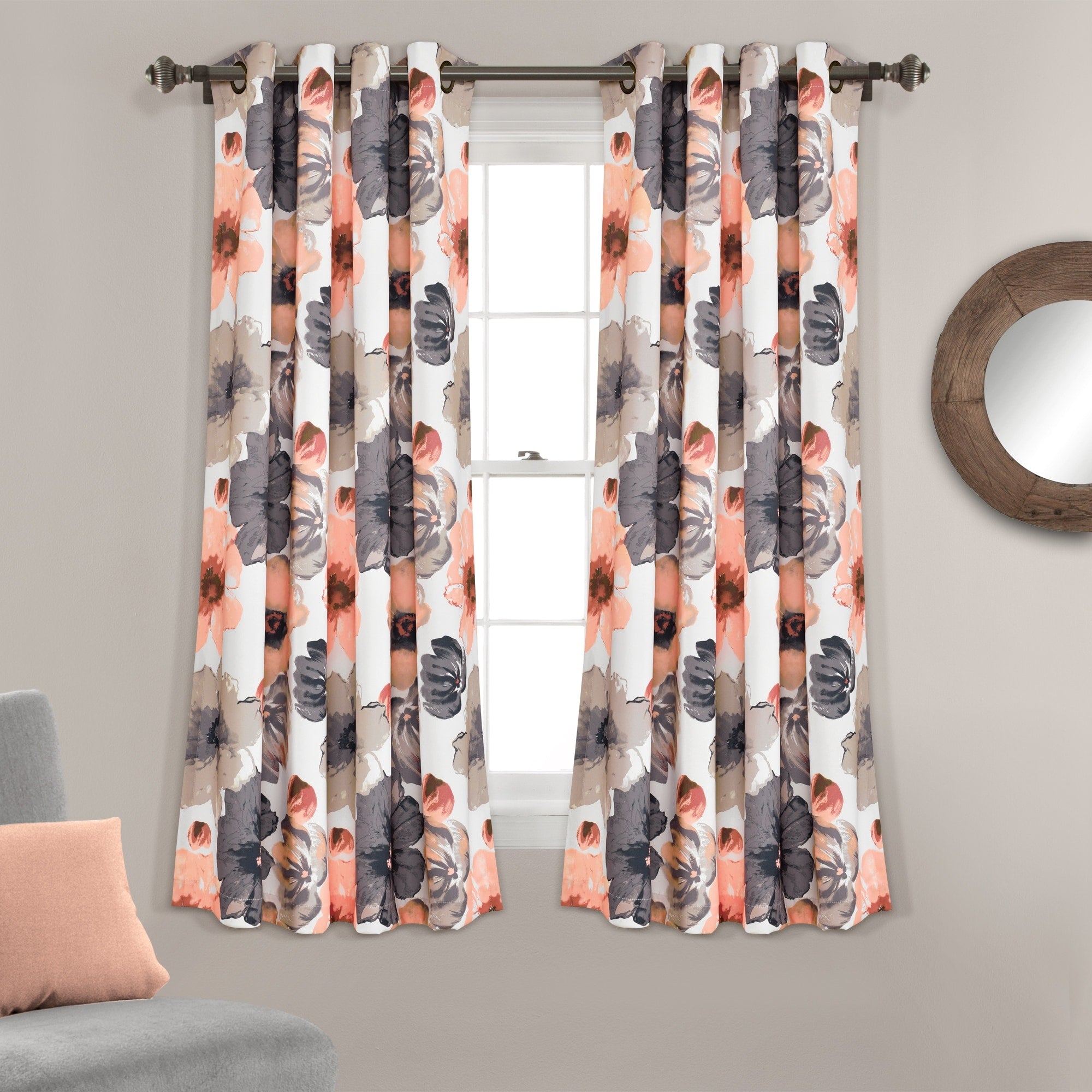 Lush Decor Leah Room Darkening Curtain Panel Pair