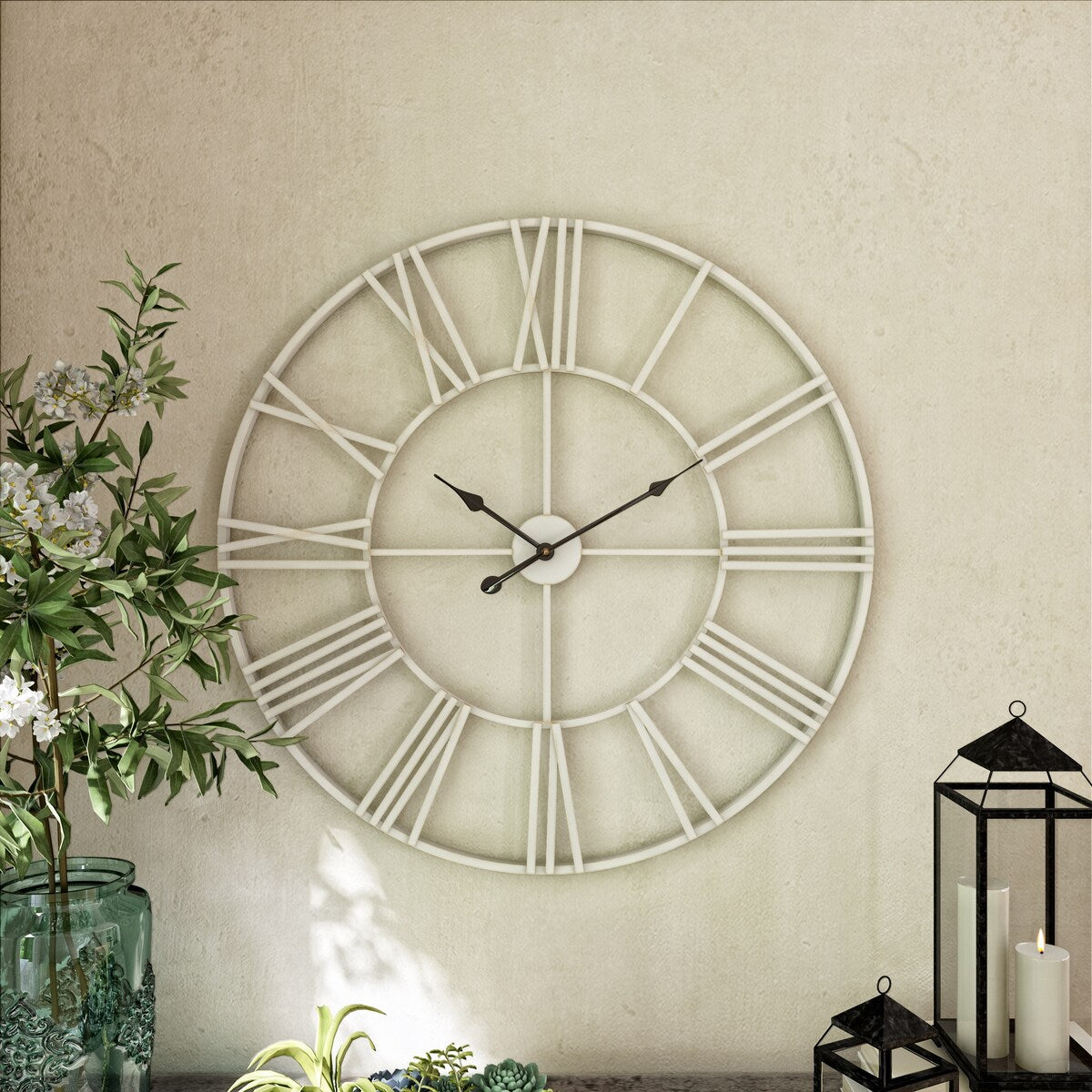 Solange Round Metal Wall Clock