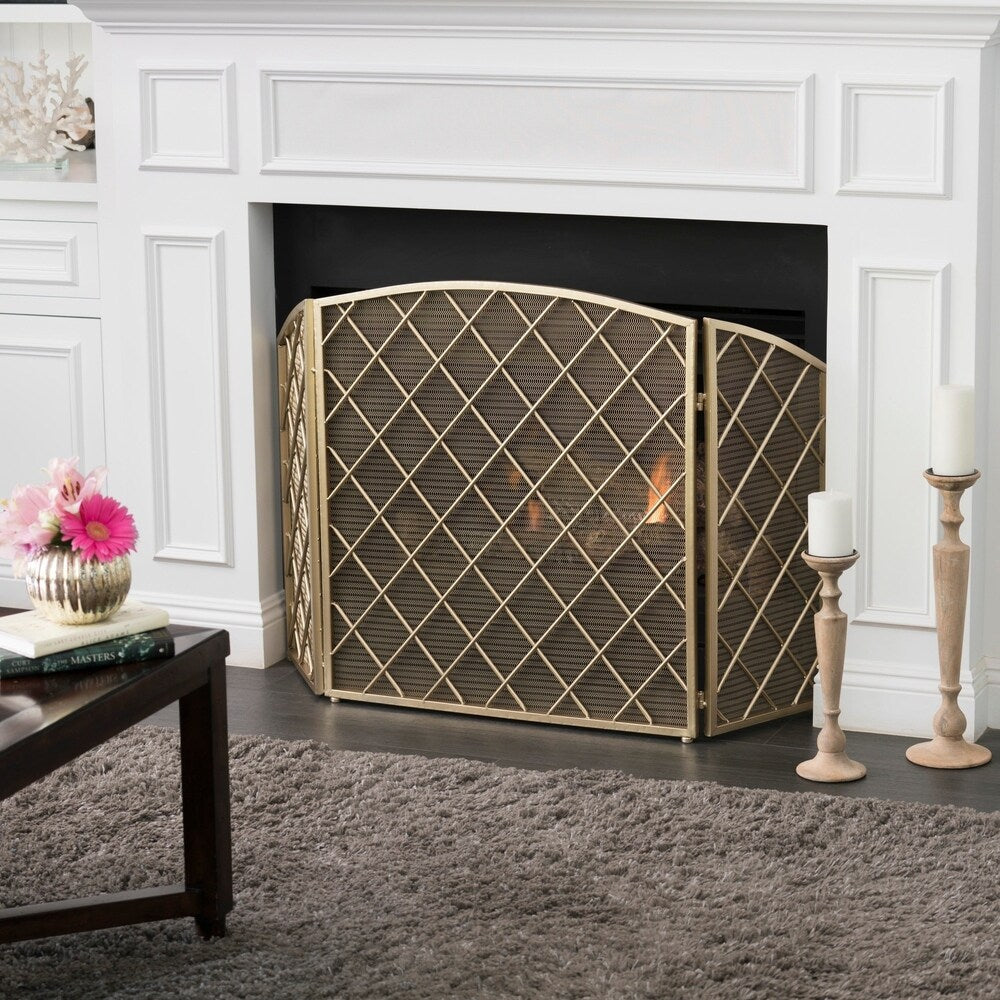 Amiyah 3-Panel Fireplace Screen by Christopher Knight Home