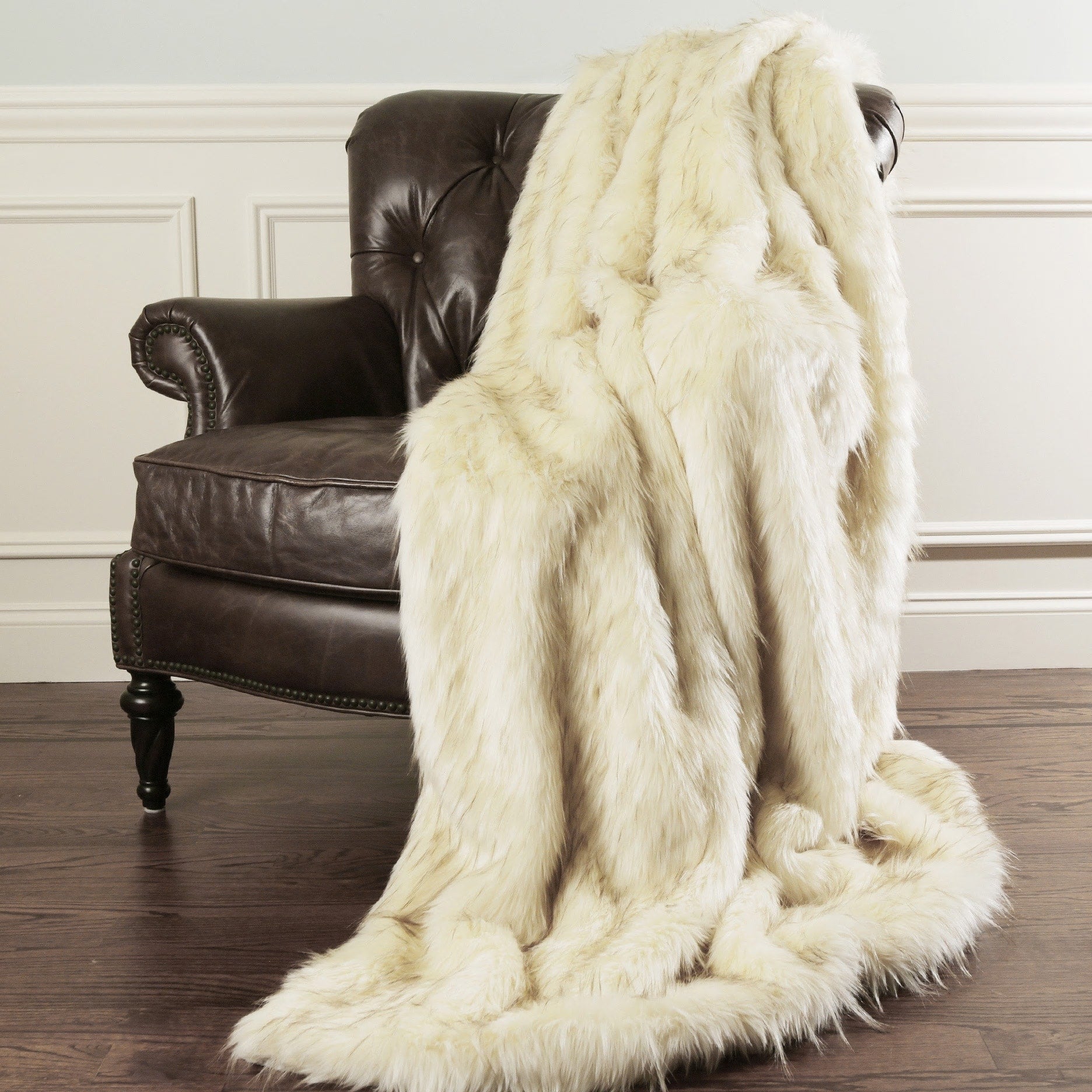 Aurora Home Luxury Long Faux Fur Throw Blanket