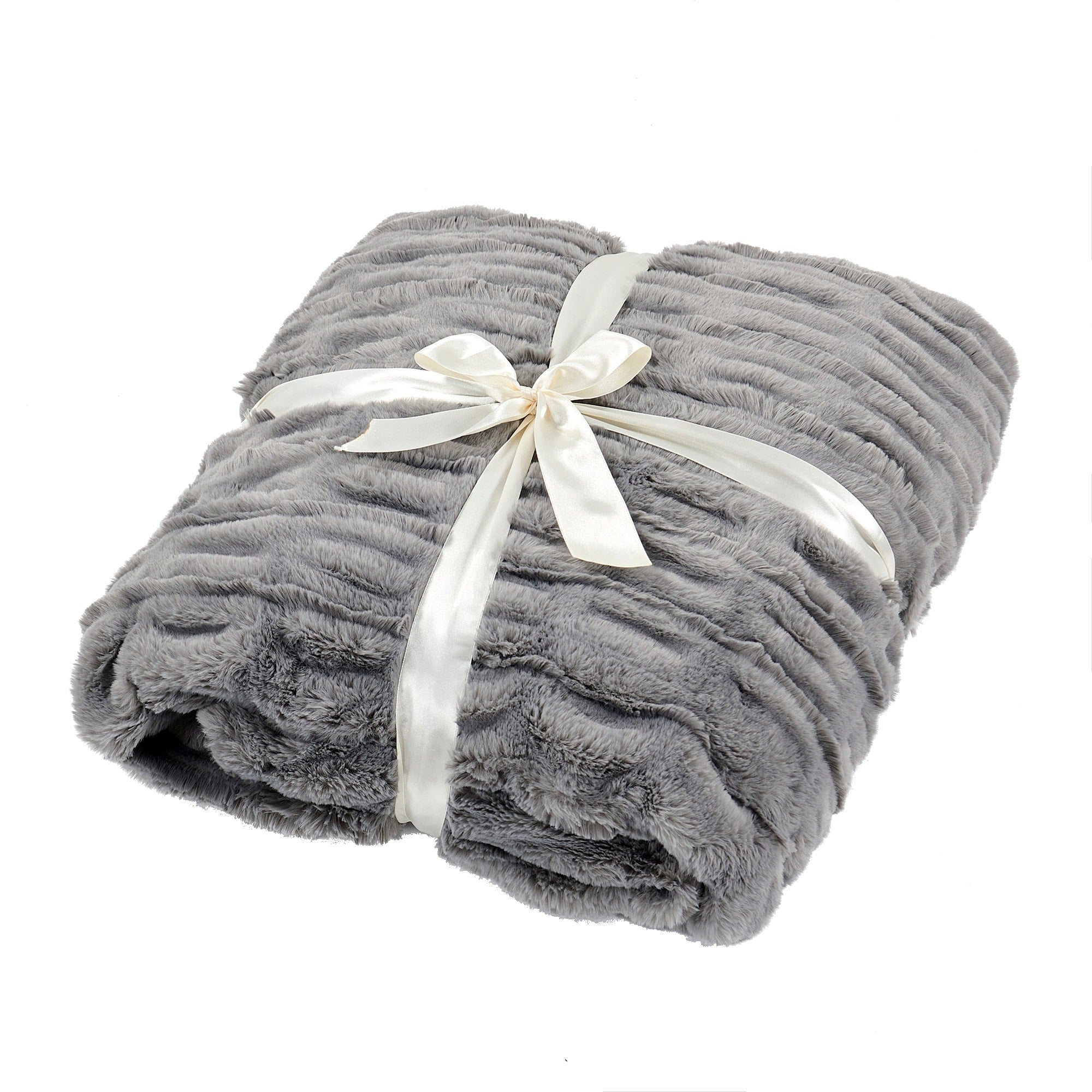 Home Soft Things Stretchy Solid Color FauxFur Throw Cozy Soft Blanket