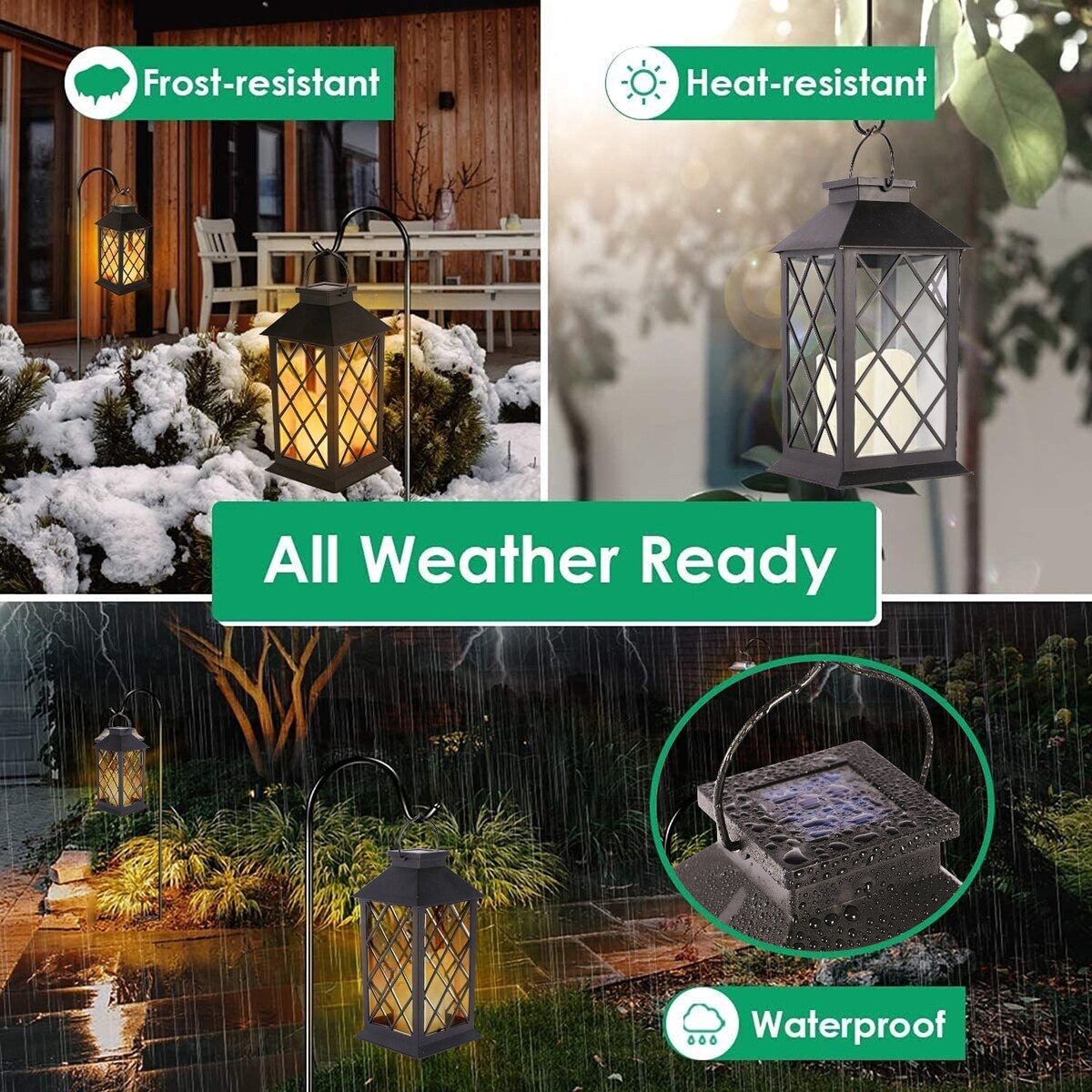 Outdoor garden solar lanterns