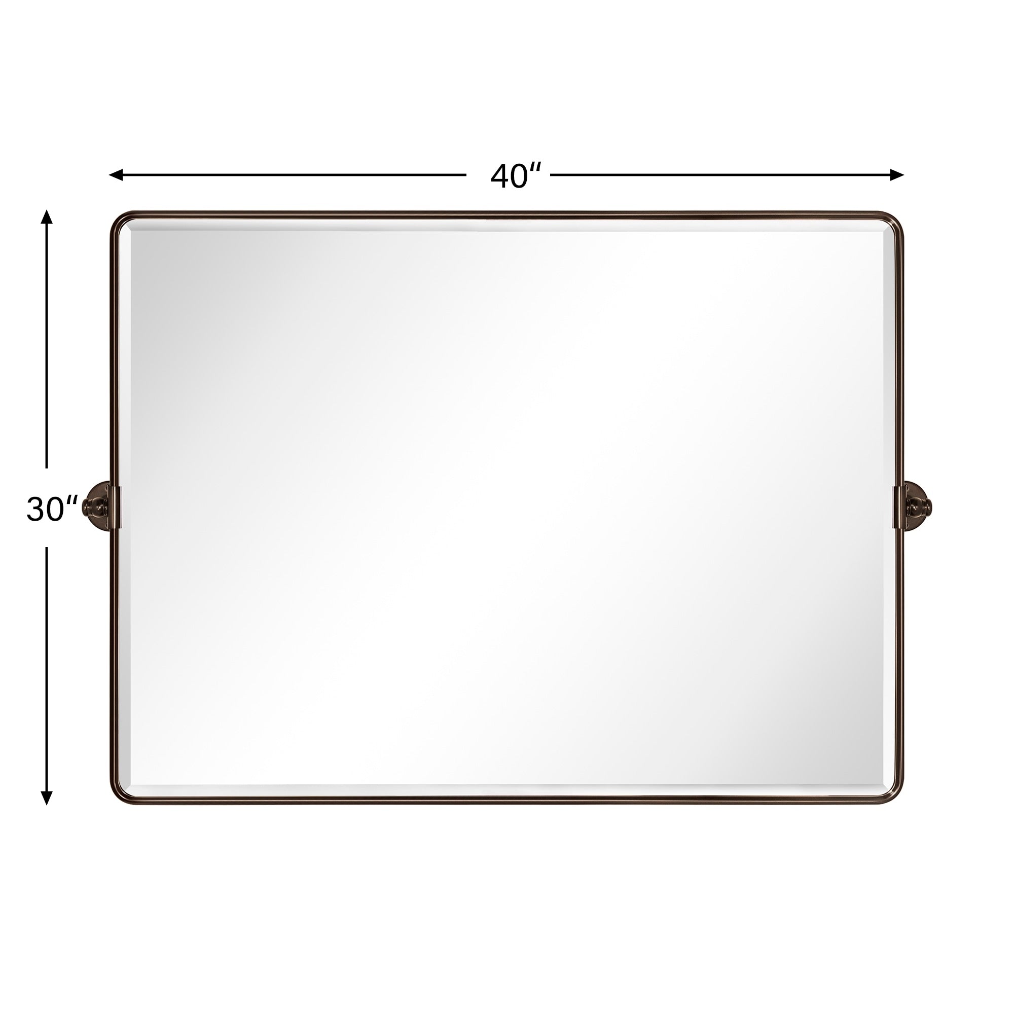 TEHOME Lutalo horizontal Beveled Bathroom / Vanity Mirror