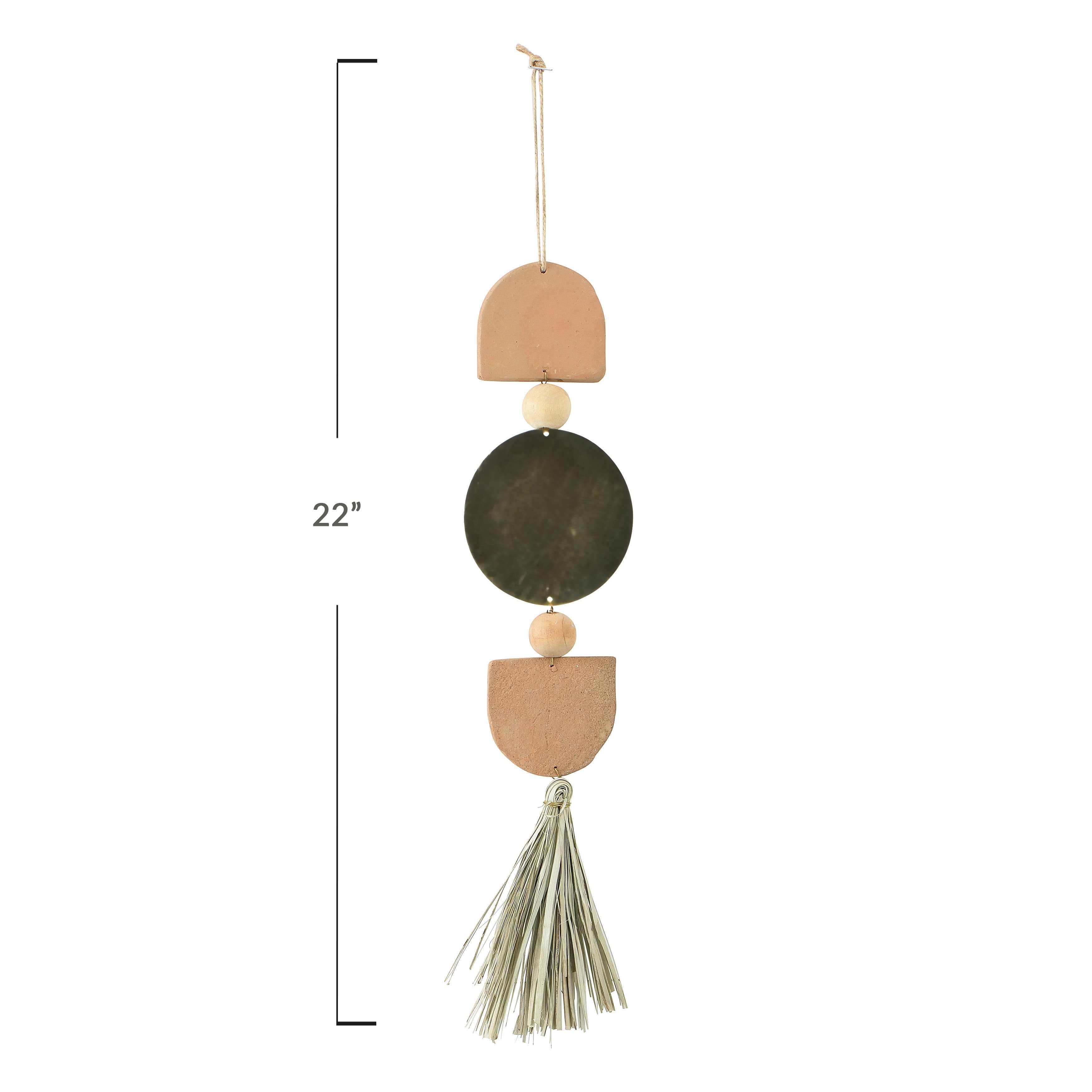 Metal & Terracotta Hanging Ornament