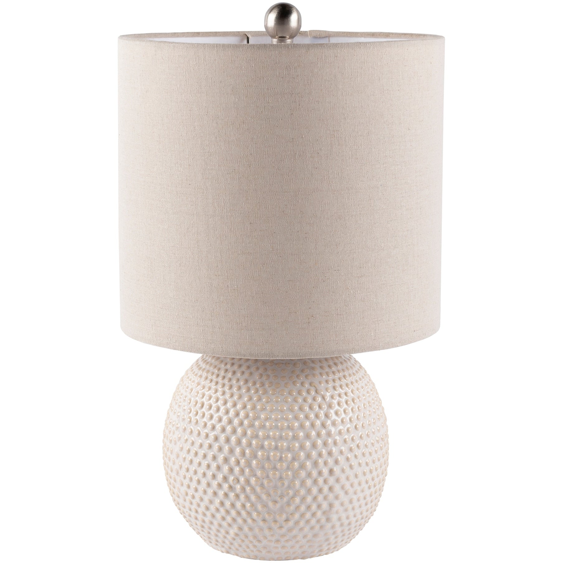 Livabliss Moyra Beige Hobnail Ceramic Table Lamp