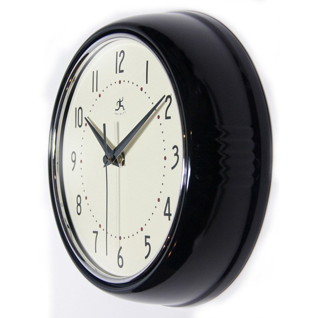 Round Retro Kitchen Wall Clock by Infinity Instruments