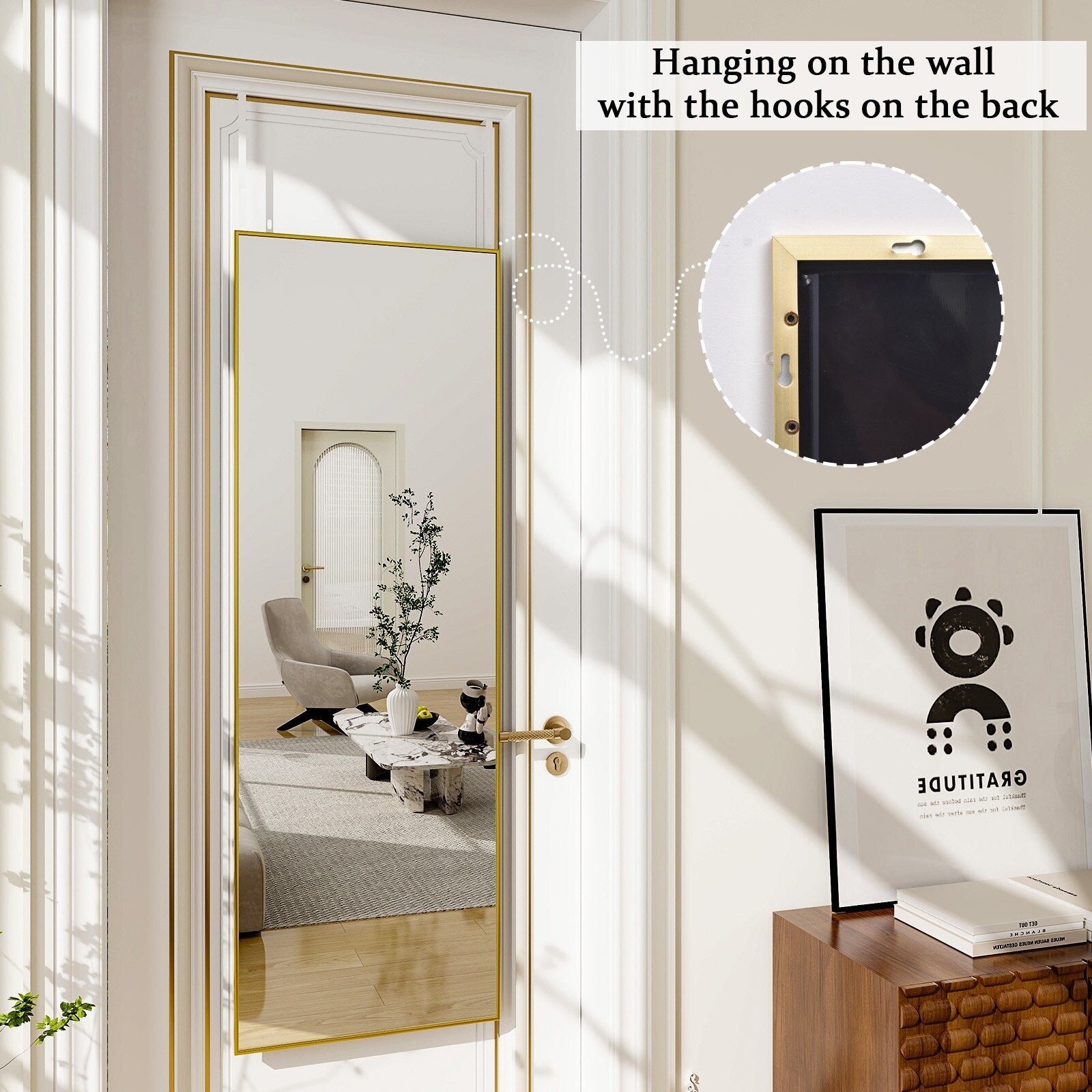 Large Standing Full Length Mirror Wall Decor for Hanging