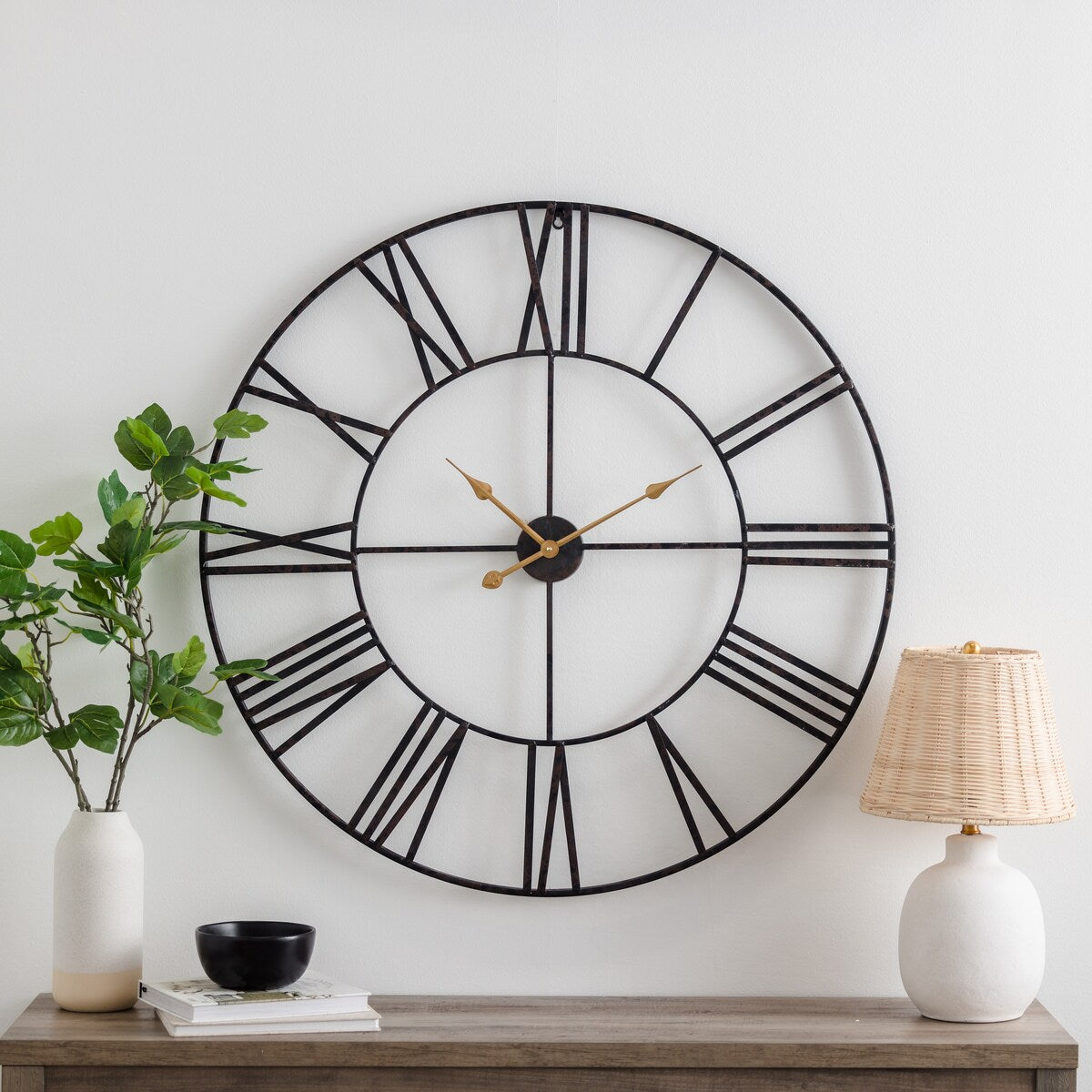 Solange Round Metal Wall Clock