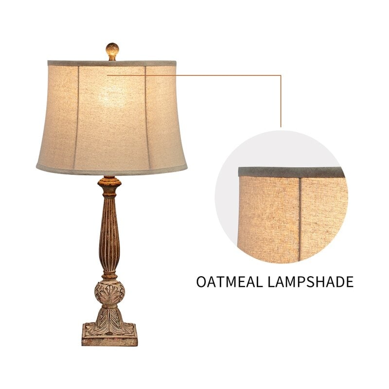 27.5 Brown Table Lamp Set (Set of 2)