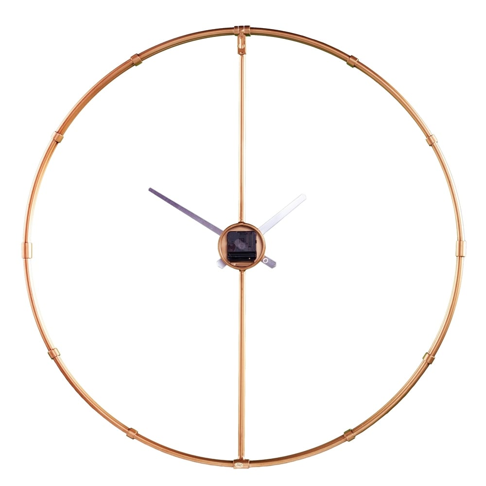 SEI Furniture Dexdale Contemporary Gold Large Metal Clock