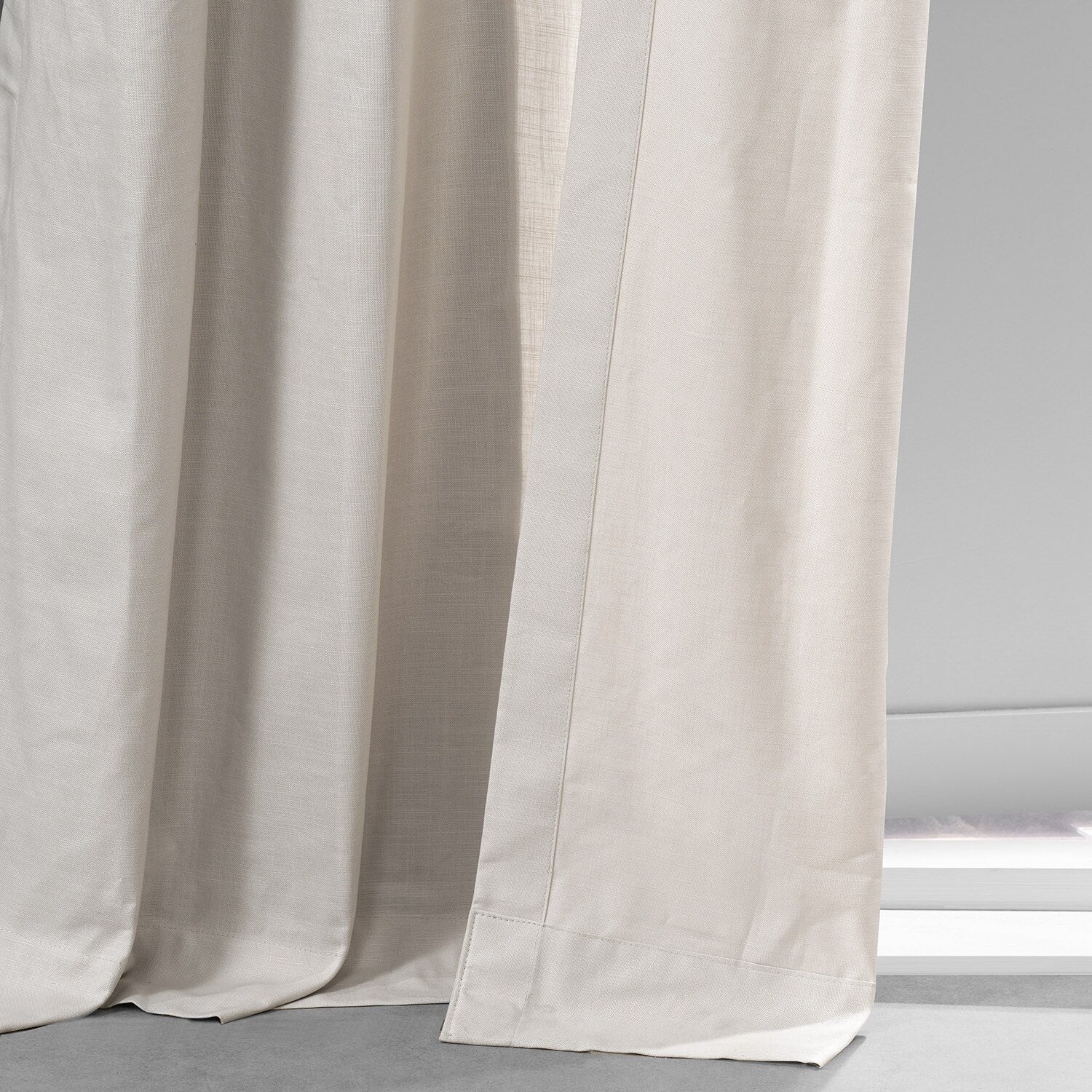 Exclusive Fabrics Dune Textured Solid Cotton Grommet Curtain Pair (2 Panels)