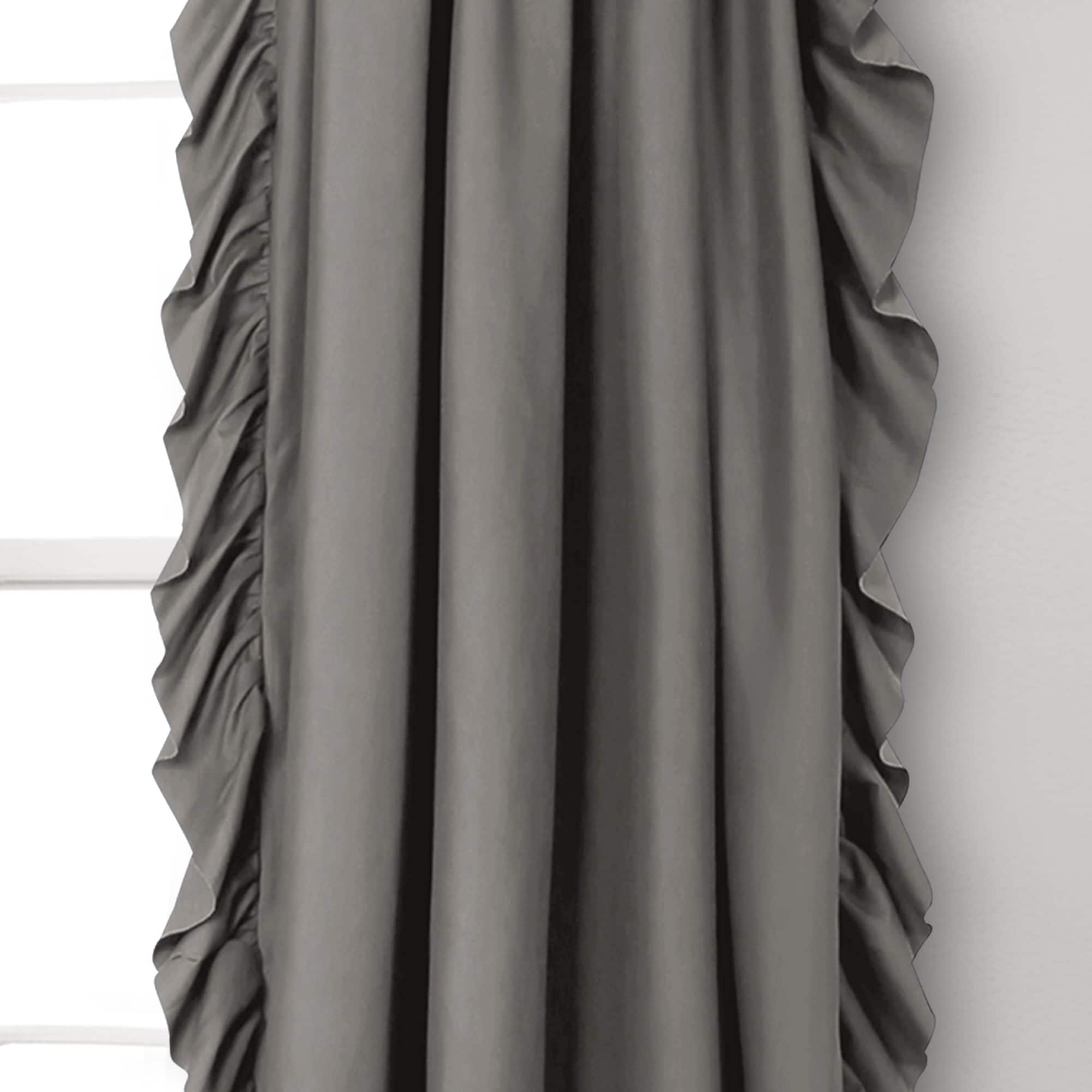 The Gray Barn Gila Ruffled Edge Curtain Panel Pair