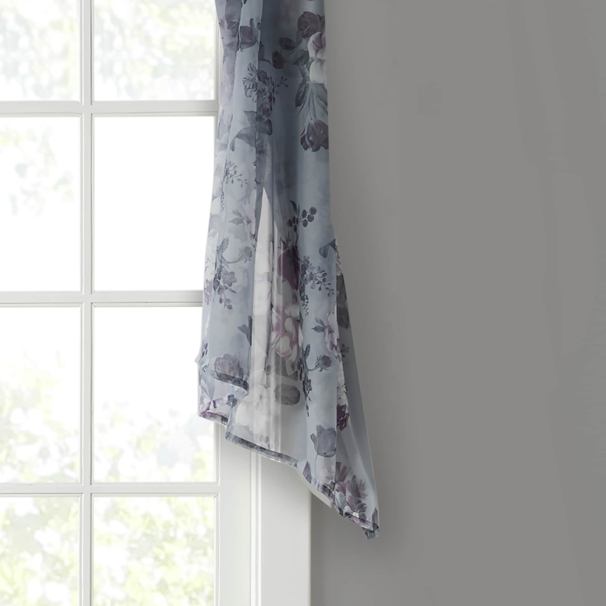 Madison Park Abelia Printed Floral Voile Sheer Scarf