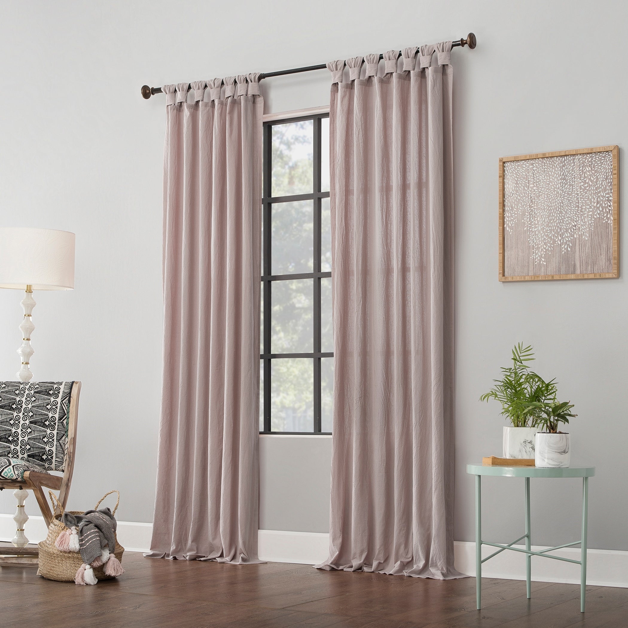 Archaeo Washed Cotton Twist Tab Curtain, Single Panel