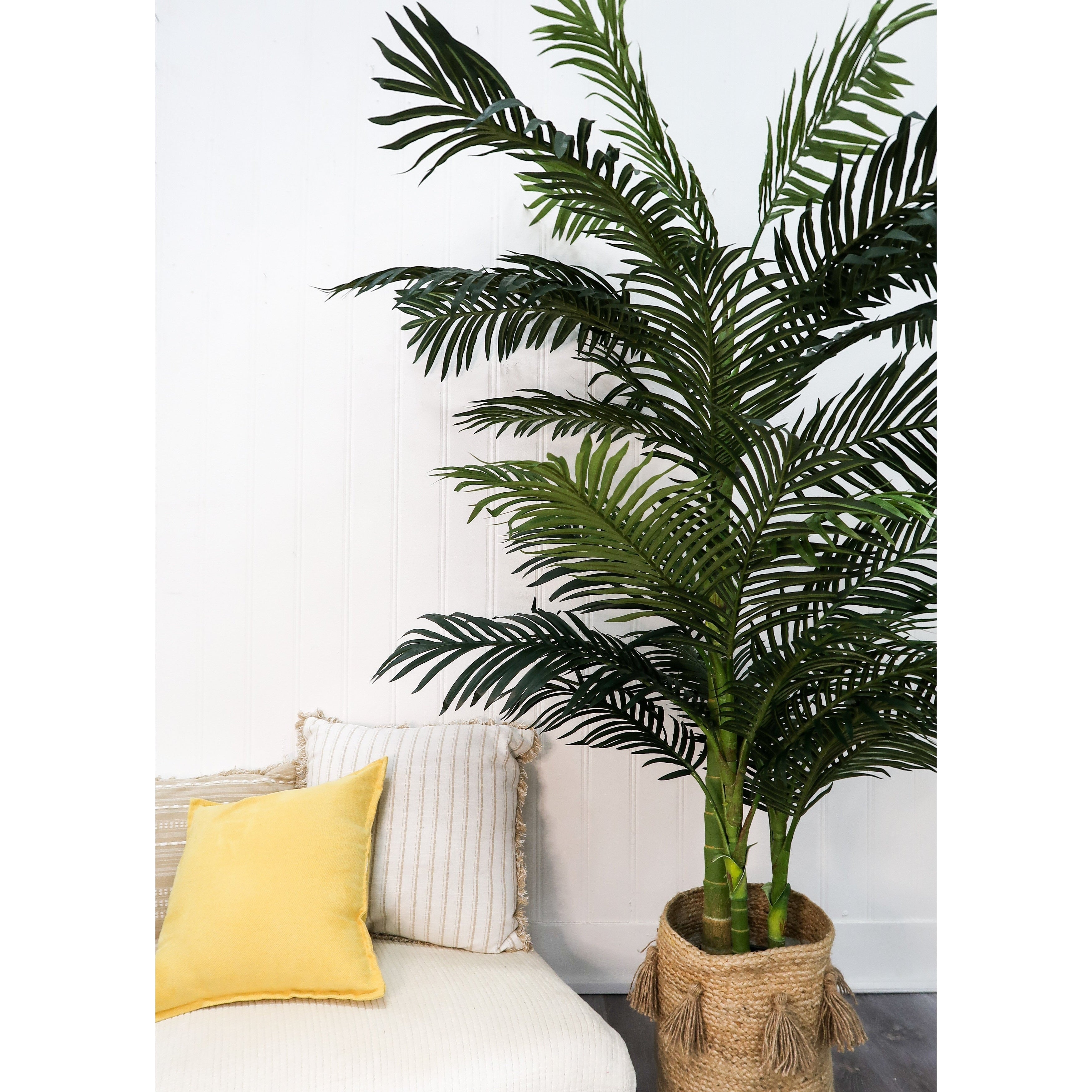 Nearly Natural 6.5' Golden Cane Artificial Palm Tree