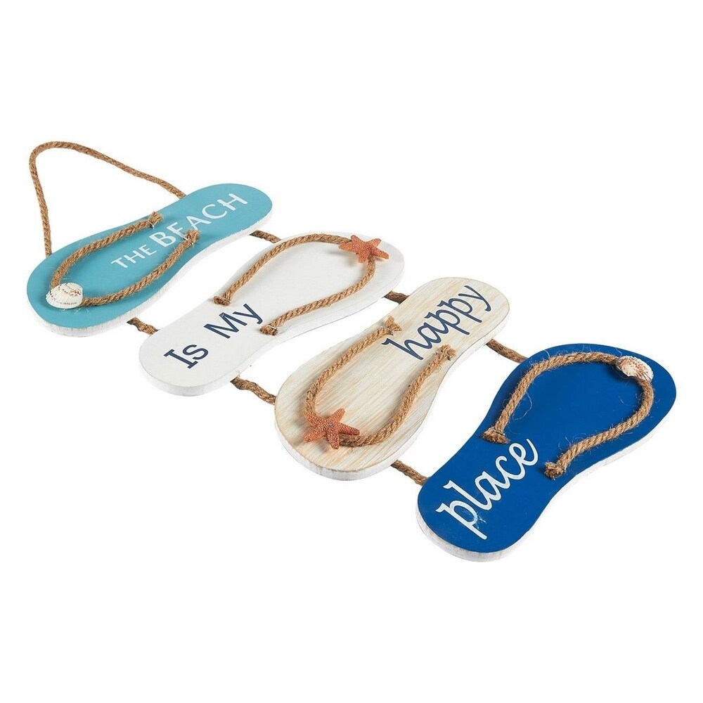 Flip Flop Wall Ornament Slippers Hanging Decoration with Beach Design Home Décor