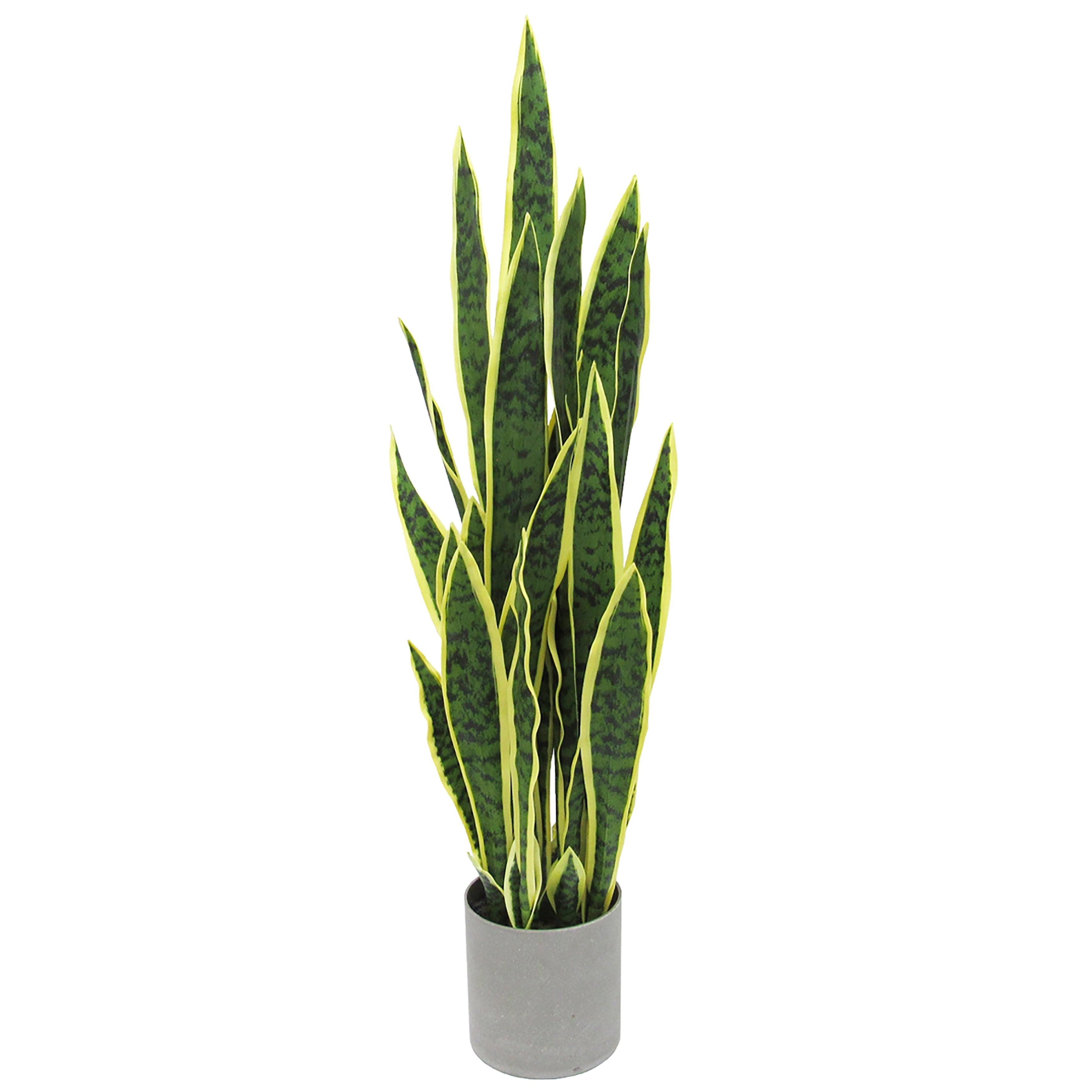 Artificial Sansevieria Snake Plant in Grey Pot