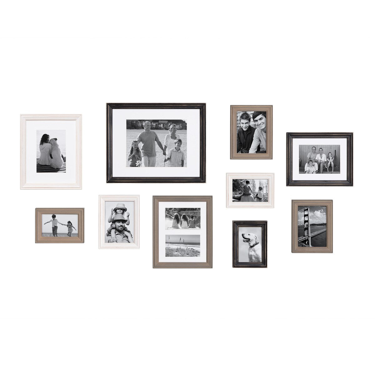 Kate and Laurel Bordeaux 10-piece Wood Gallery Wall Picture Frame Set