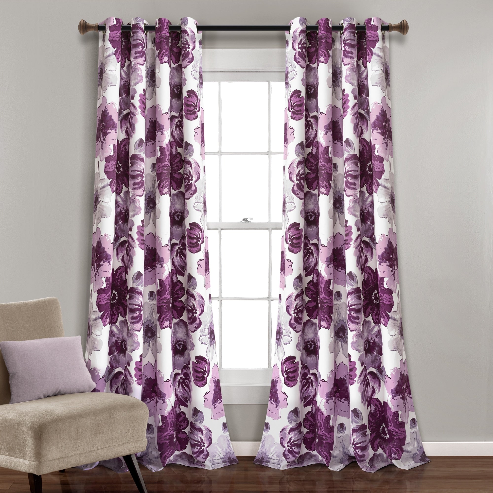 Lush Decor Leah Room Darkening Curtain Panel Pair