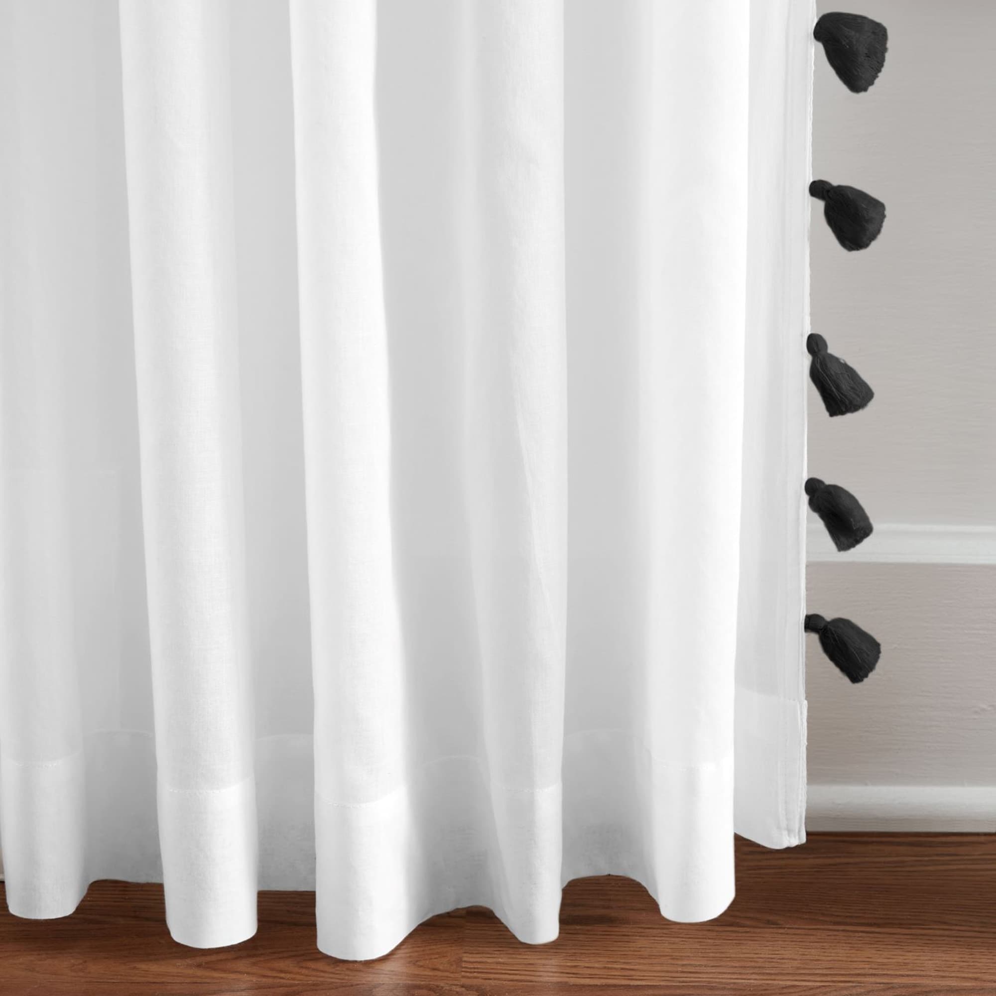 Bianca Semi-Sheer Window Curtain with Tassels