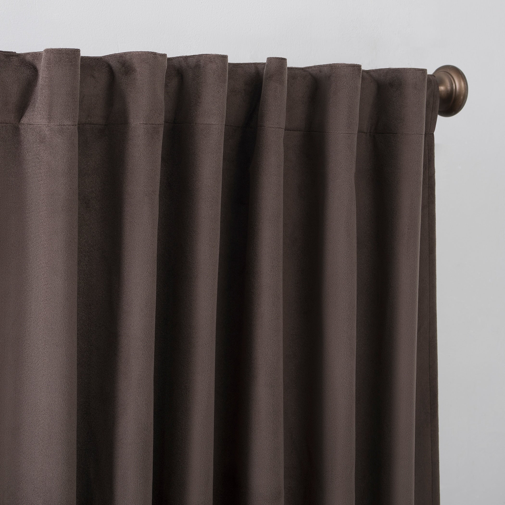 Sun Zero Amherst Velvet Noise Reducing Thermal Extreme Total Blackout Back Tab Curtain Panel, Single Panel