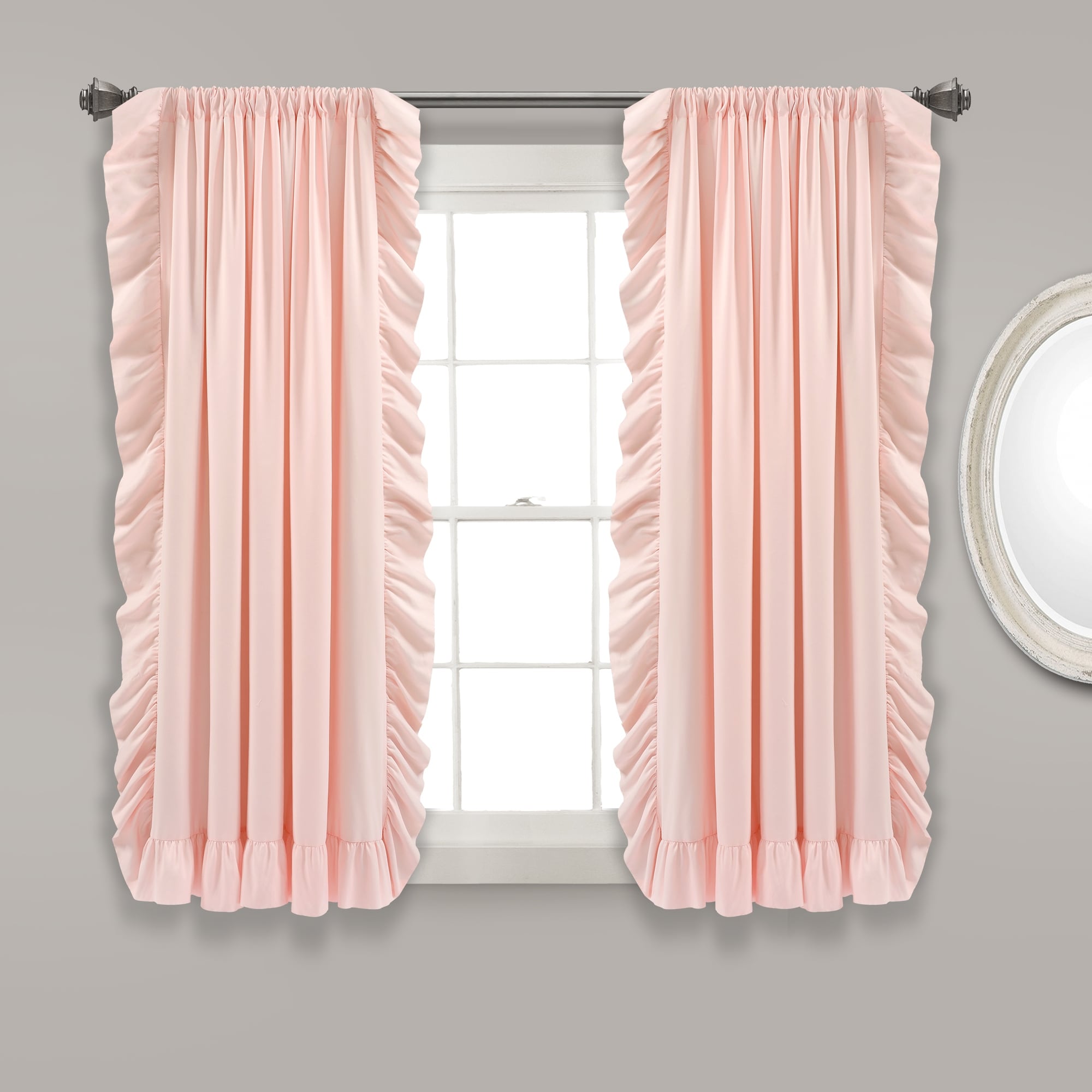 The Gray Barn Gila Ruffled Edge Curtain Panel Pair