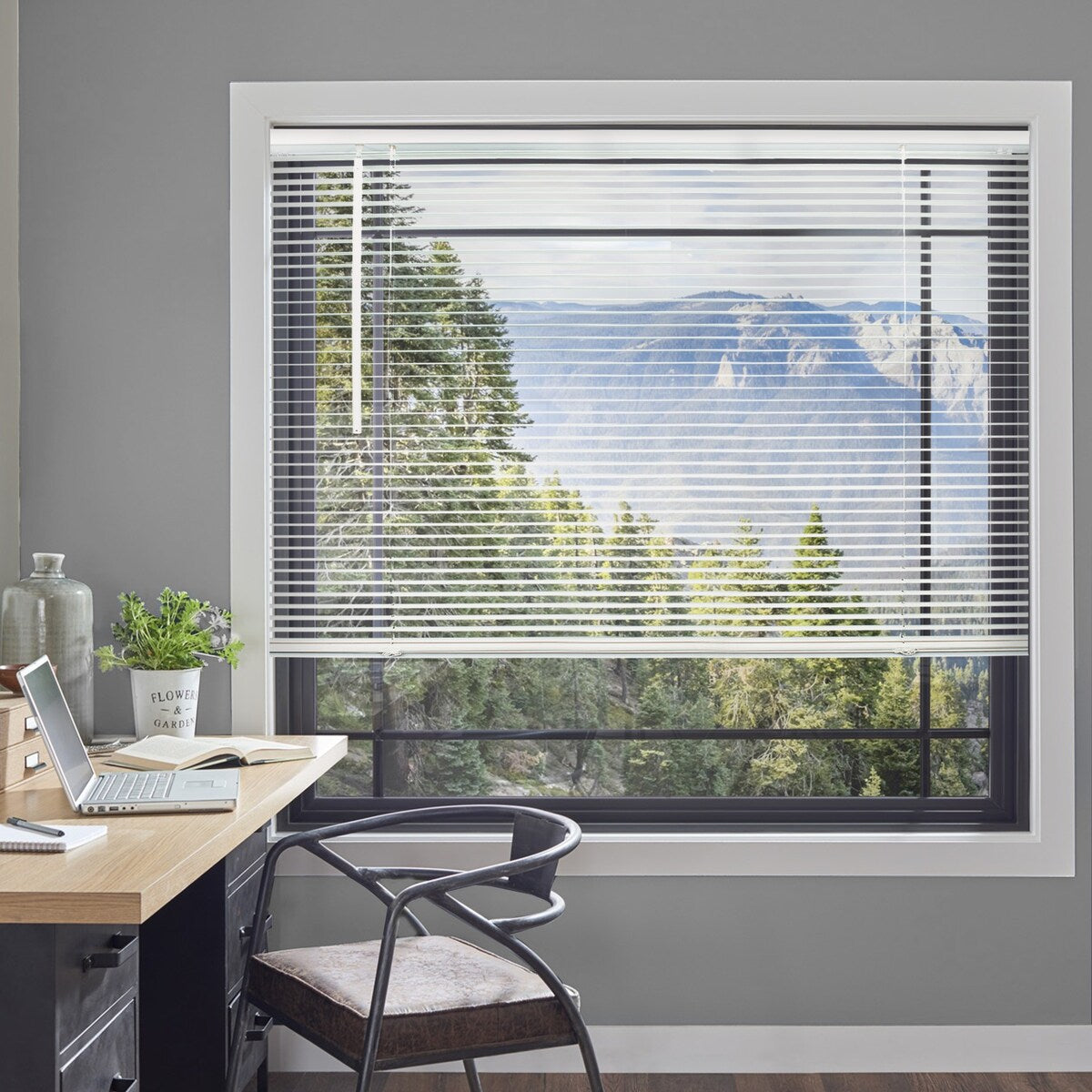 CHICOLOGY Cordless 1-Inch Vinyl Mini Blinds, Room Darkening