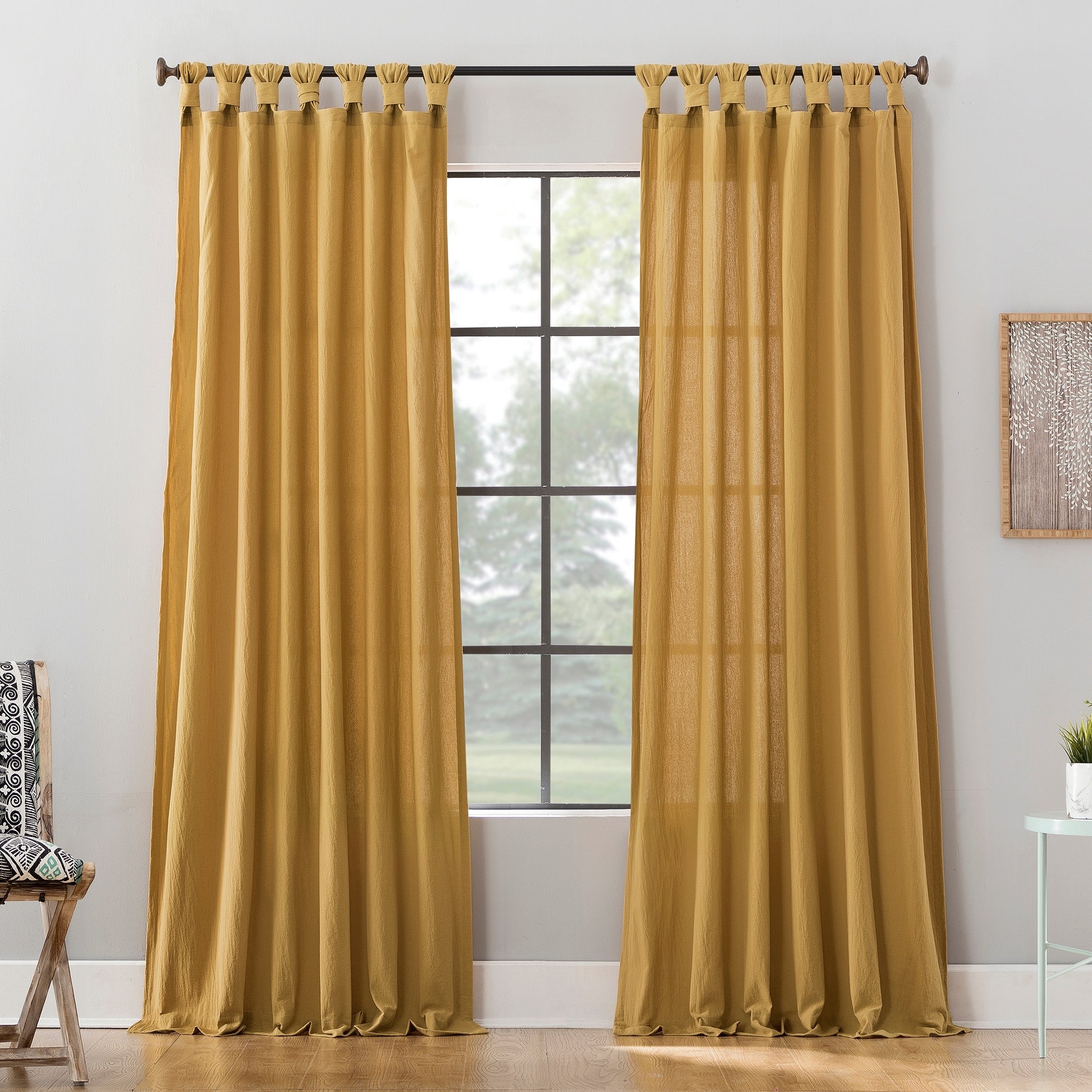 Archaeo Washed Cotton Twist Tab Curtain, Single Panel