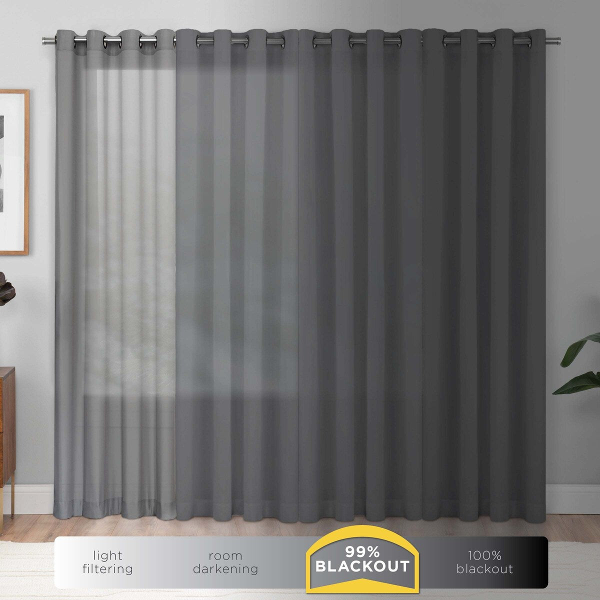 Eclipse Lollie Blackout Window Curtains (Set of 2)