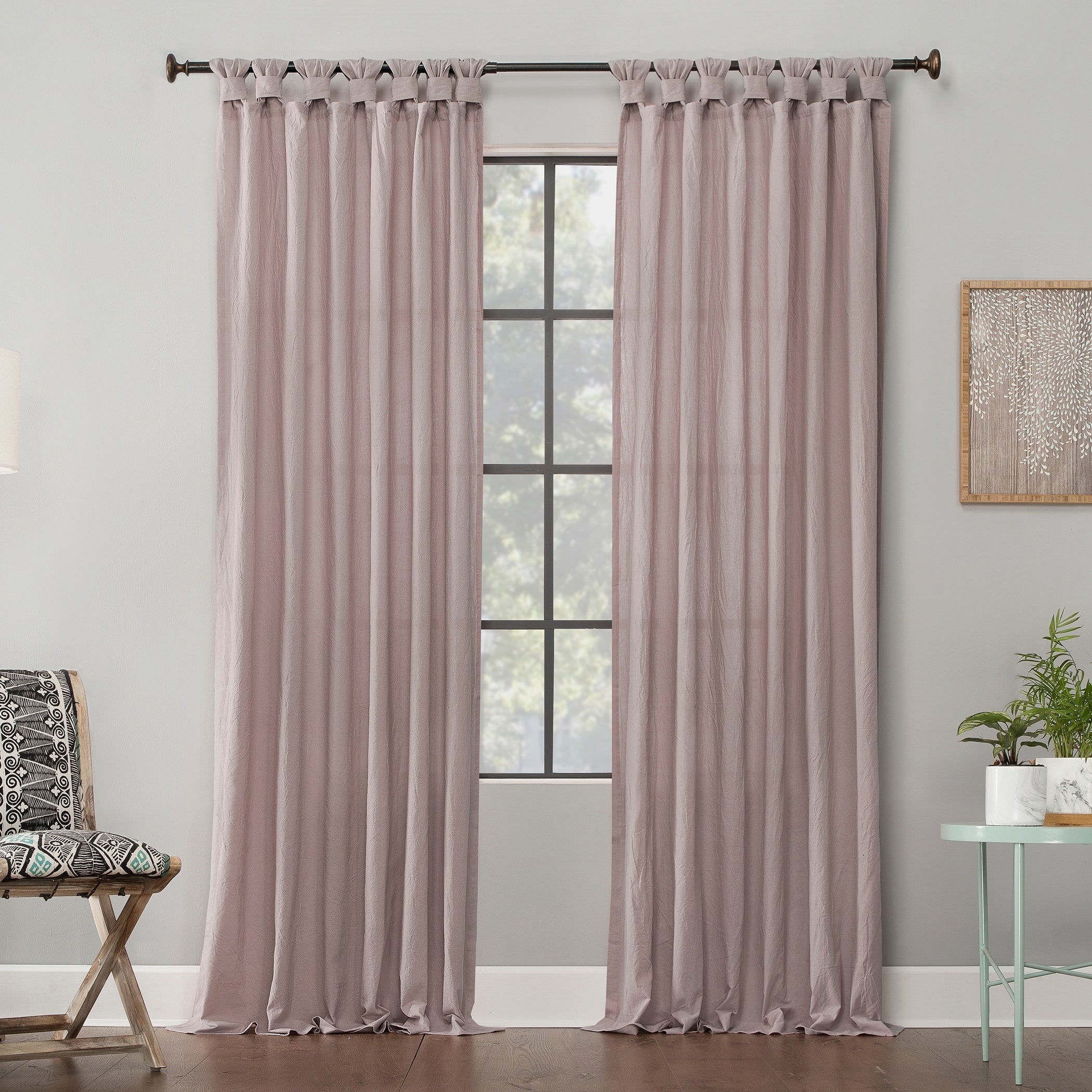 Archaeo Washed Cotton Twist Tab Curtain, Single Panel