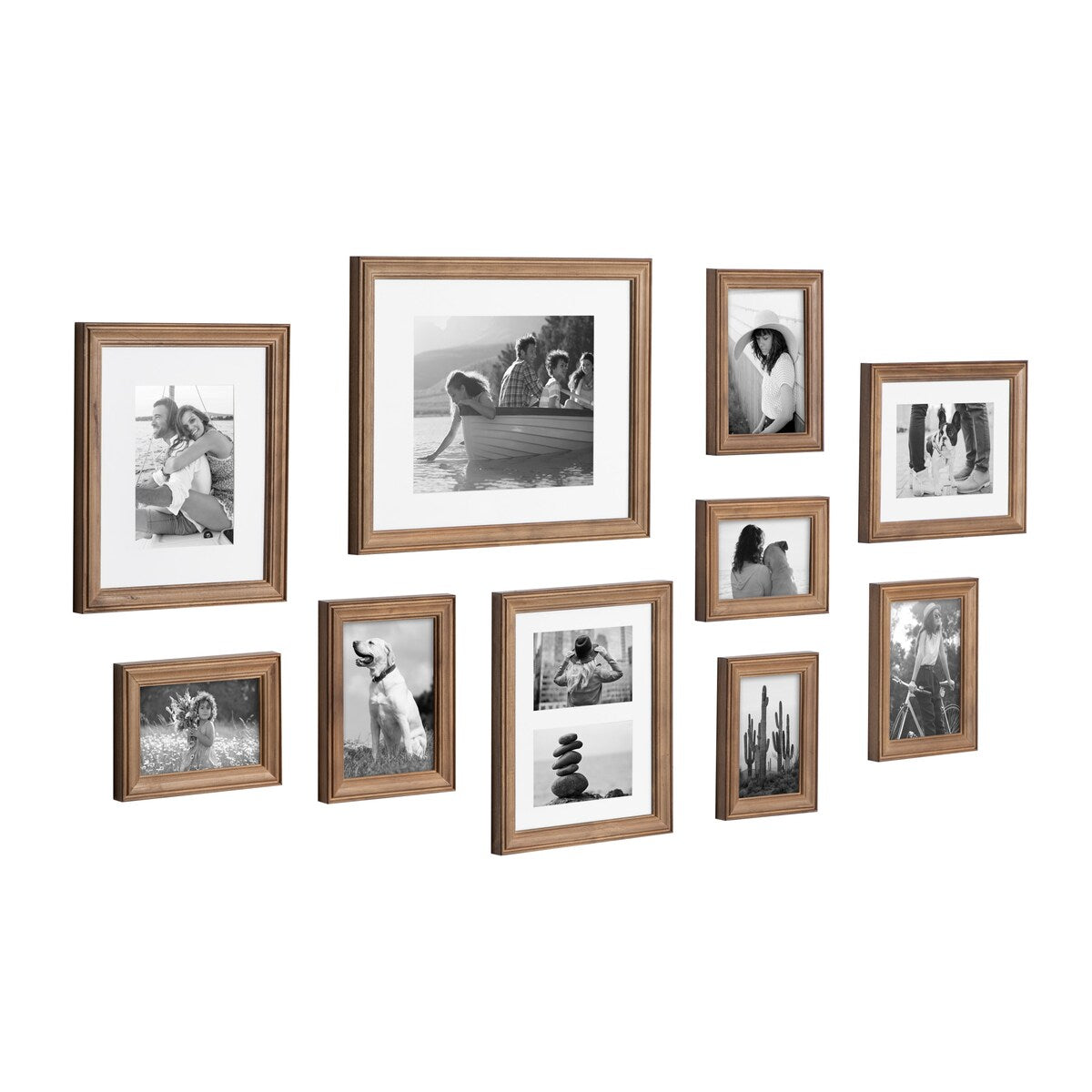 Kate and Laurel Bordeaux 10-piece Wood Gallery Wall Picture Frame Set