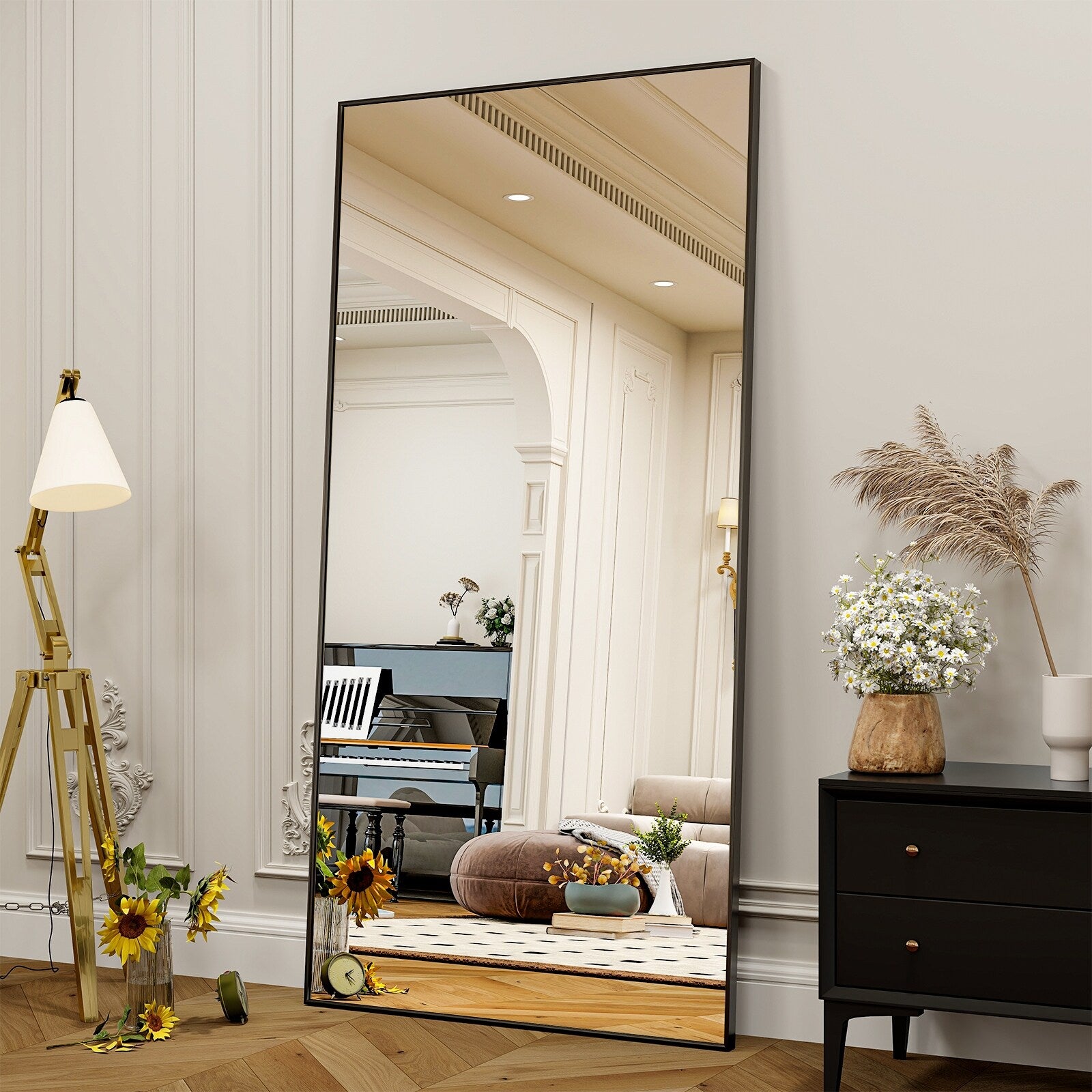 Large Standing Full Length Mirror Wall Decor for Hanging