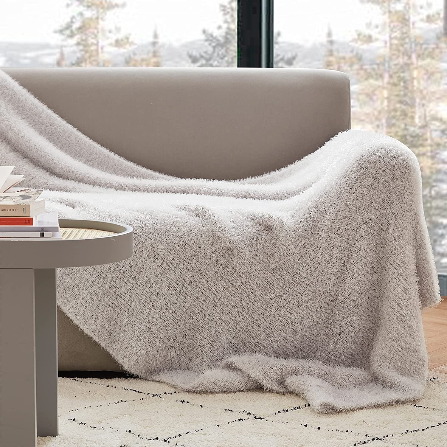 Cozy Potato Crazy Messy Plush Throw Blanket