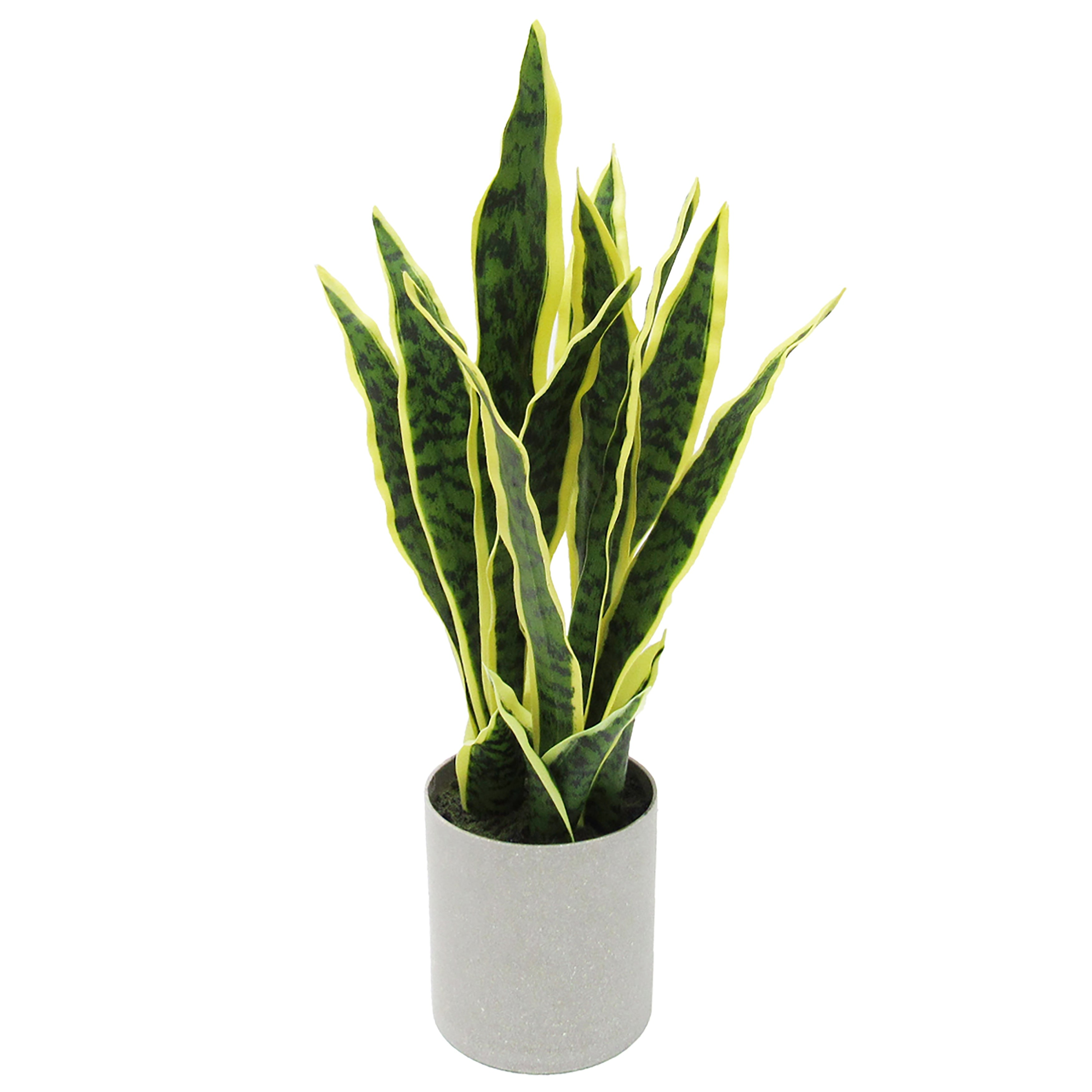 Artificial Sansevieria Snake Plant in Grey Pot