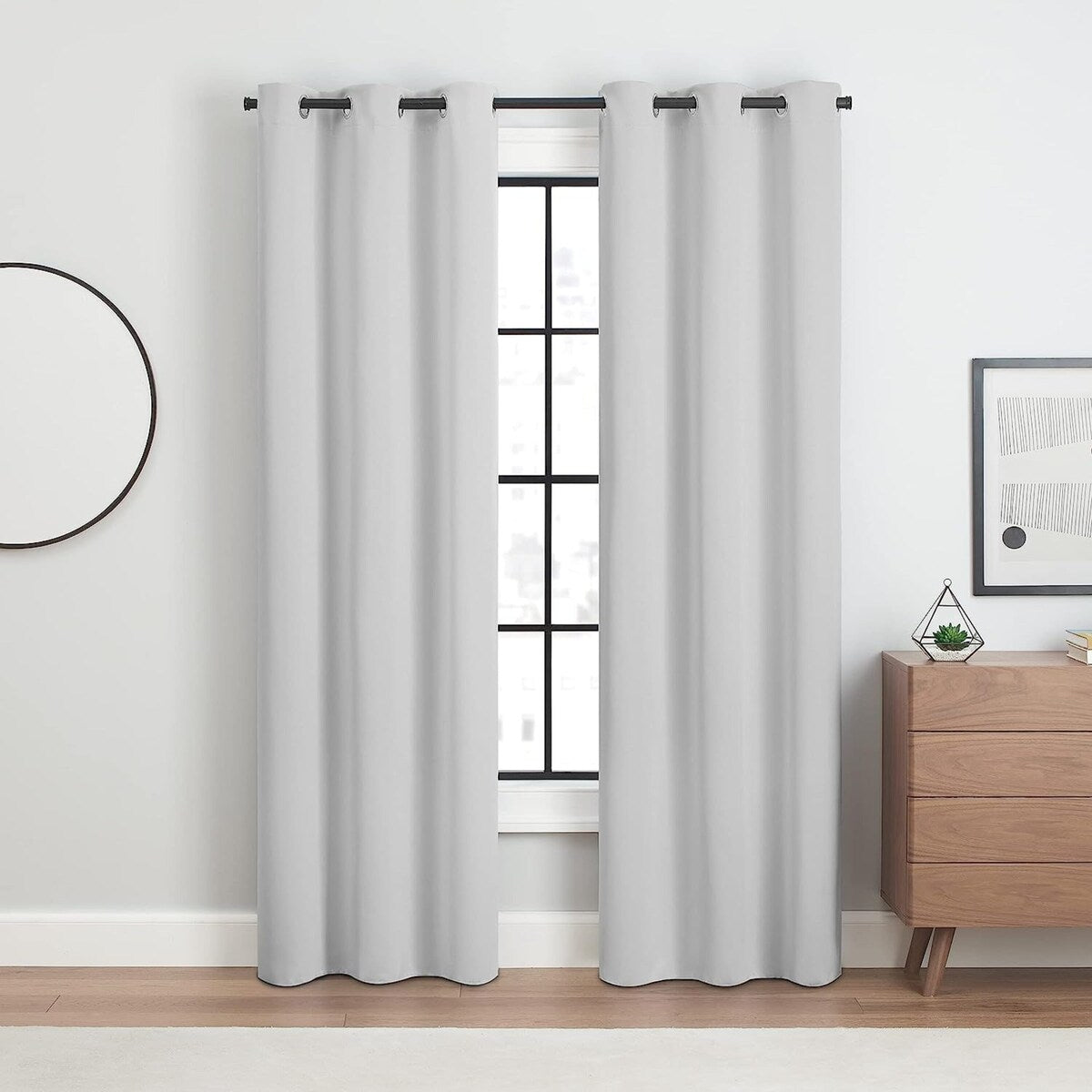 Eclipse Aldera Solid Tripleweave Thermal Blackout Grommet Curtains (2 Panels)