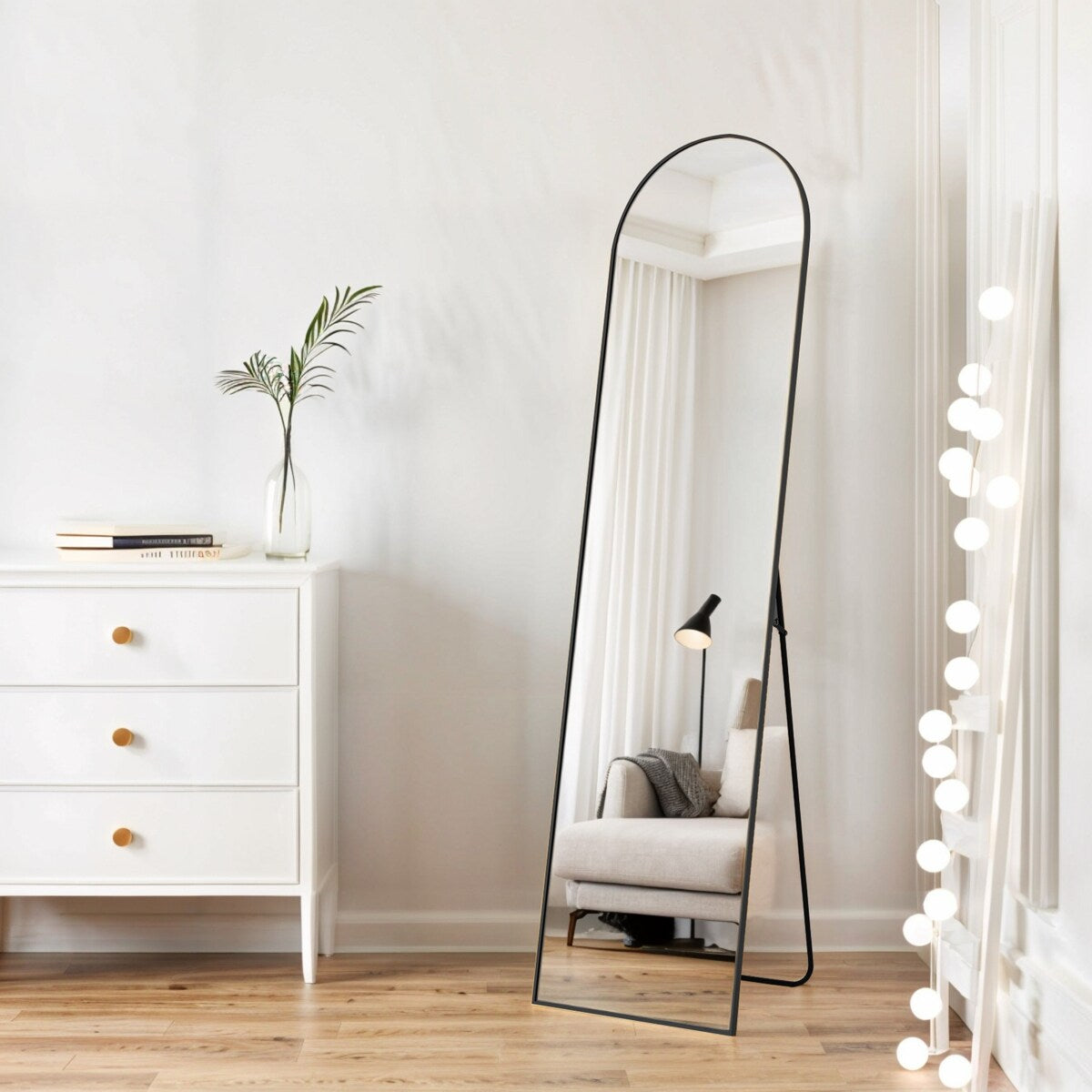 Mirror Full Length Body Wall Mirrors with Shatter-Proof Glass, Floor Standing for Bedroom Cloakroom